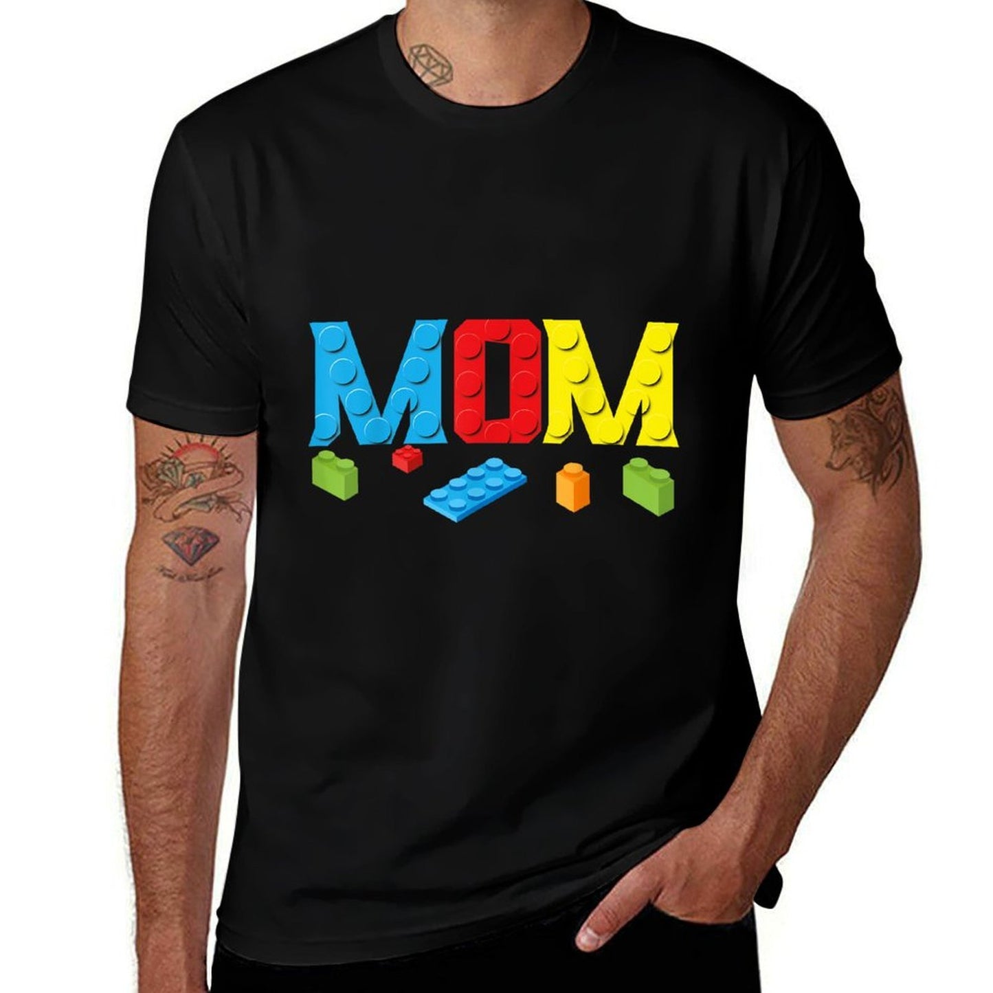 Mom Master Builder Building Bricks Blocks Family Set Parents Affordable Price T-Shirt