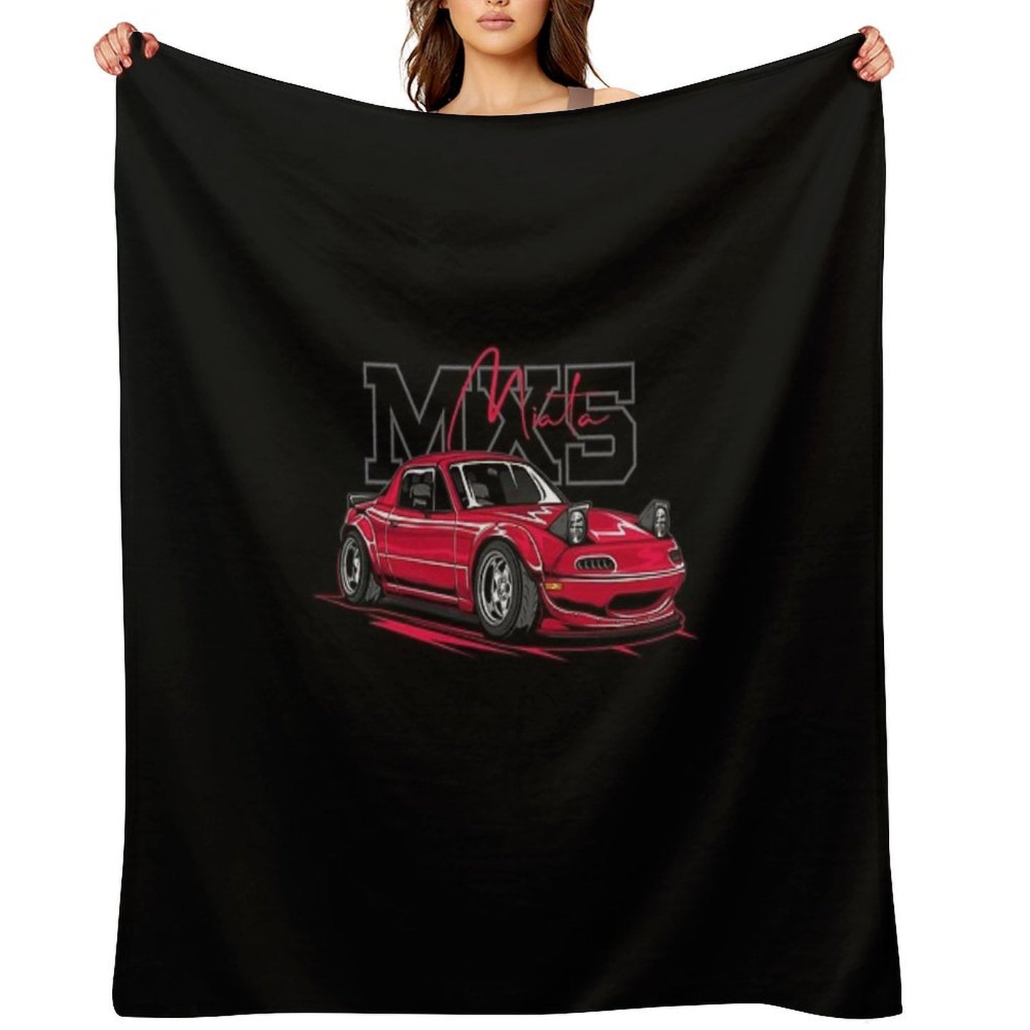 Red Mazda MX5 Miata Durable Throw Blanket