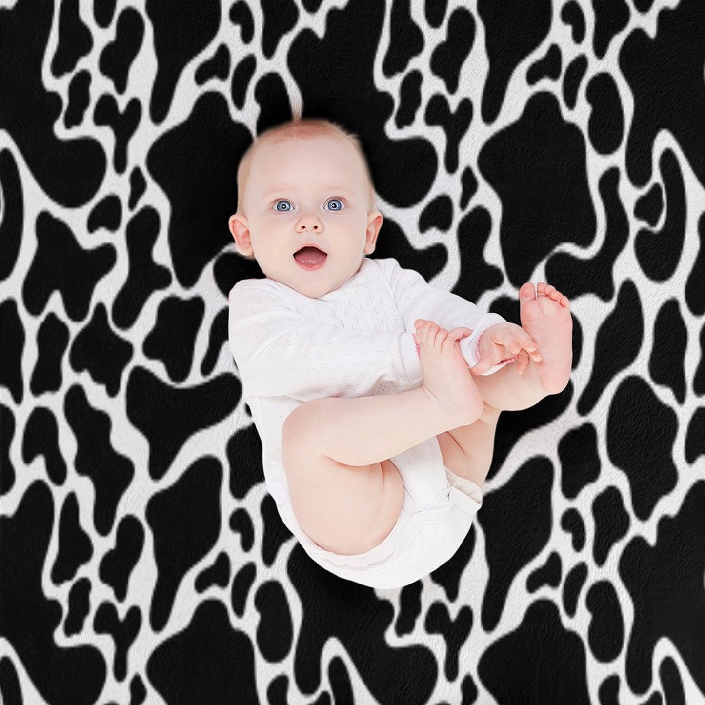 Cow Print Repeating Pattern Shrink-resistant Throw Blanket