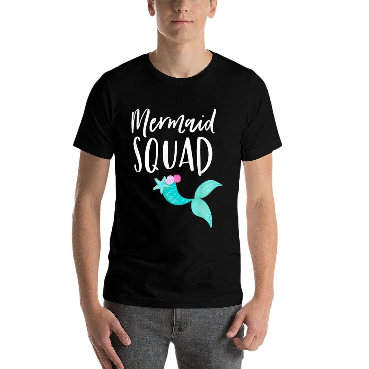 Mermaid Squad Birthday Squad for Party Mom Mama Girl Graphic-printed T-Shirt