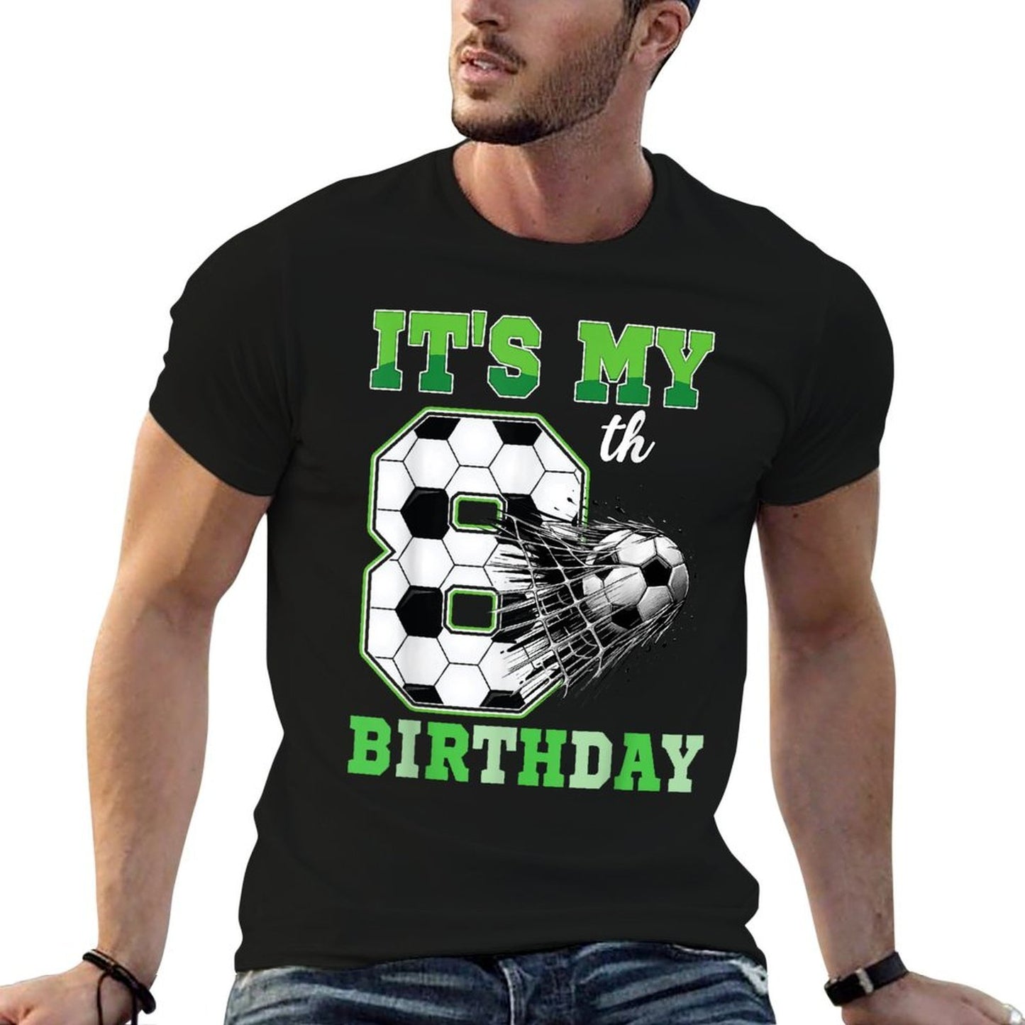 Birthday Boys 8 Soccer Its My 8th Birthday Boys Soccer Wrinkle-resistant T-Shirt