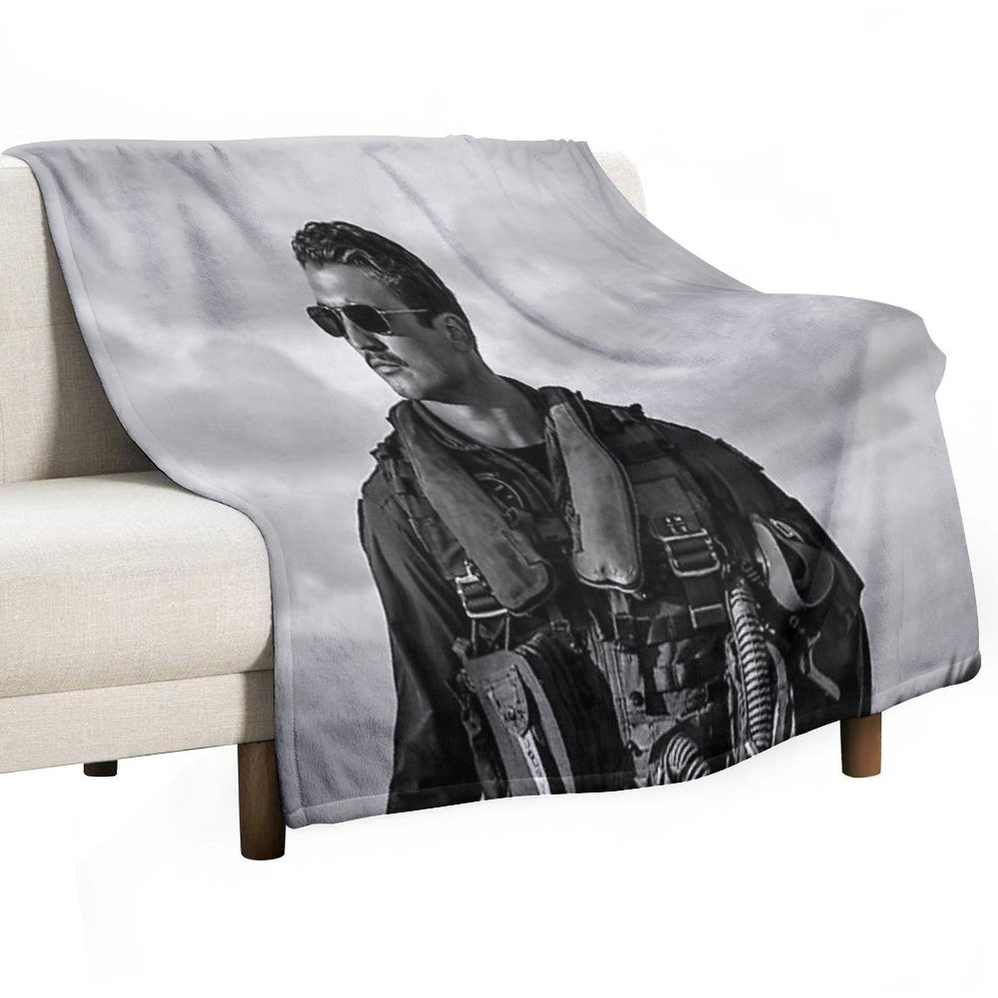 Miles B&W Multi-functional Throw Blanket