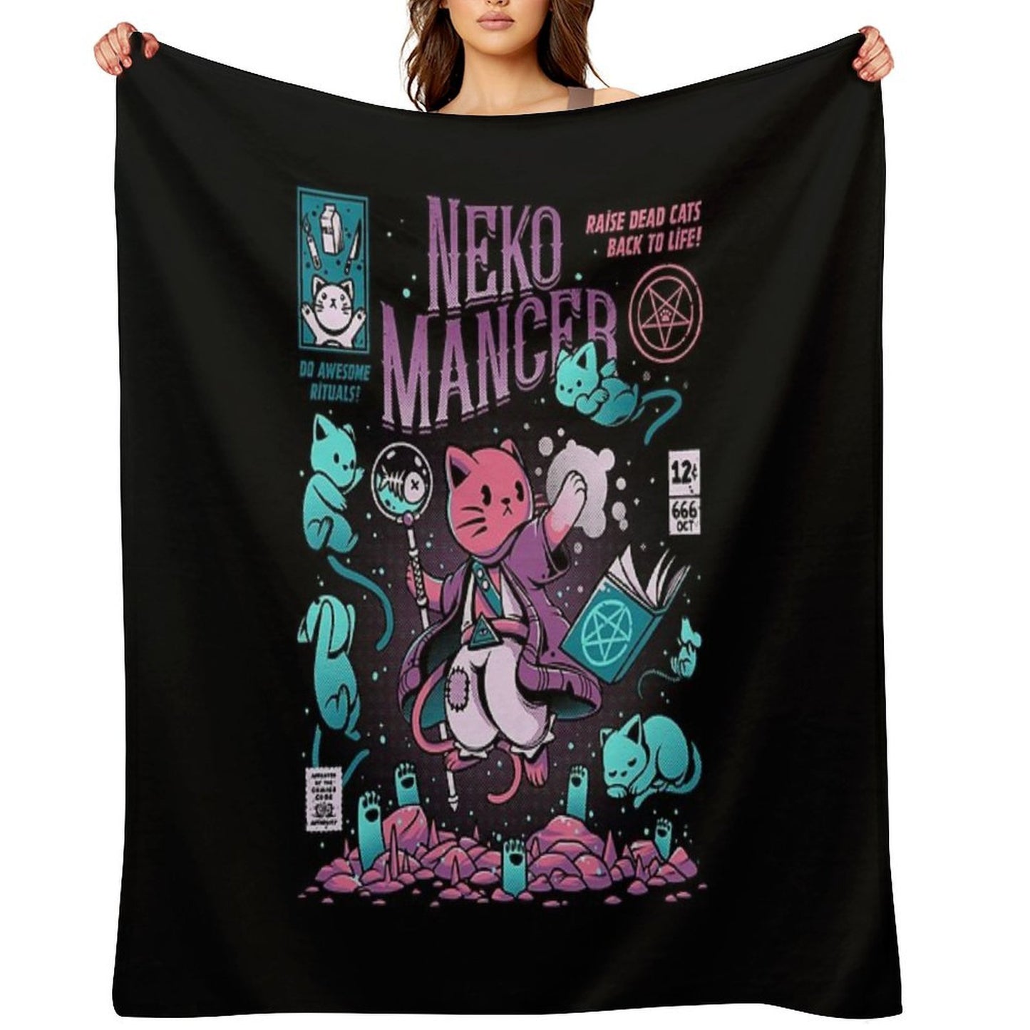 Nekomancer Gift-ready Throw Blanket