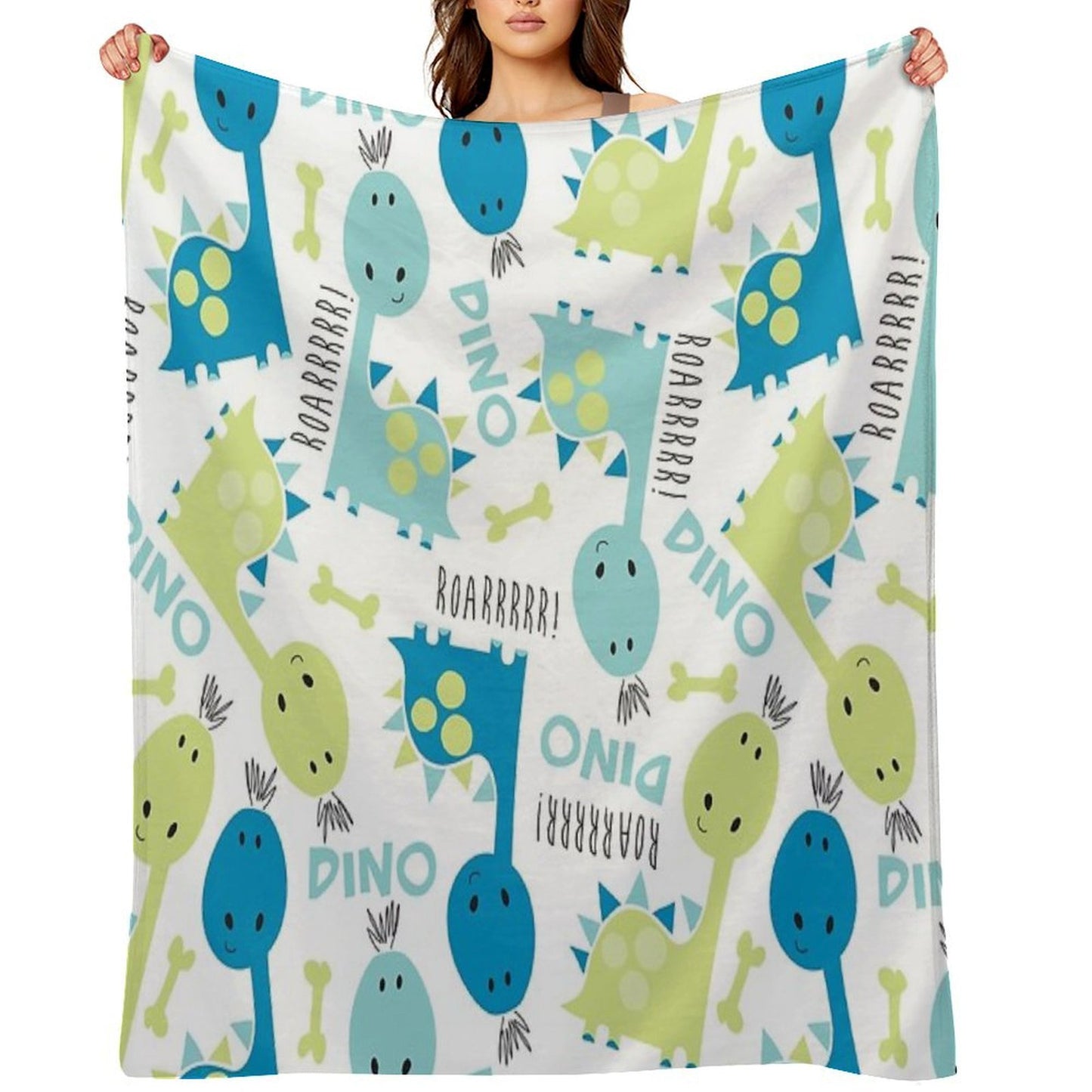 Little Roarrrrrr Dinosaurs Compact Throw Blanket