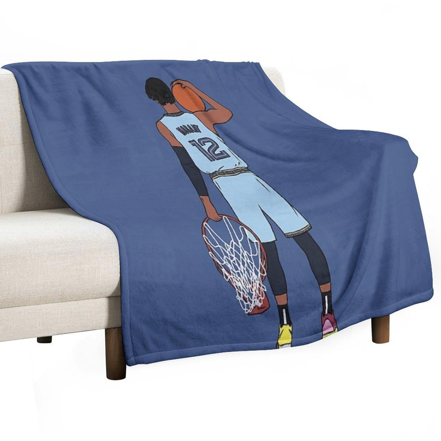 Ja Morant And The Rim All-season Throw Blanket