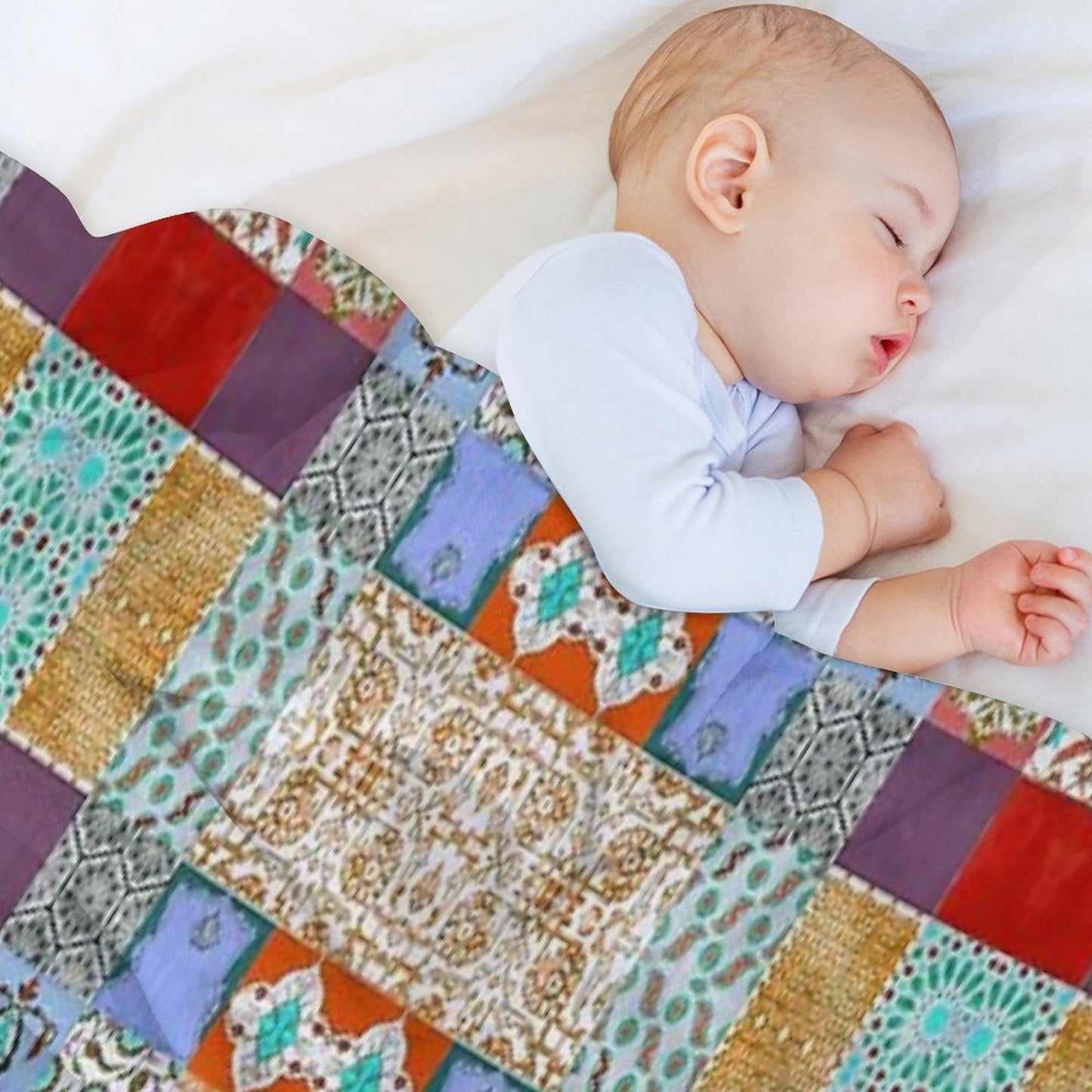 Geometric Abstract Pattern II Eco-conscious Throw Blanket