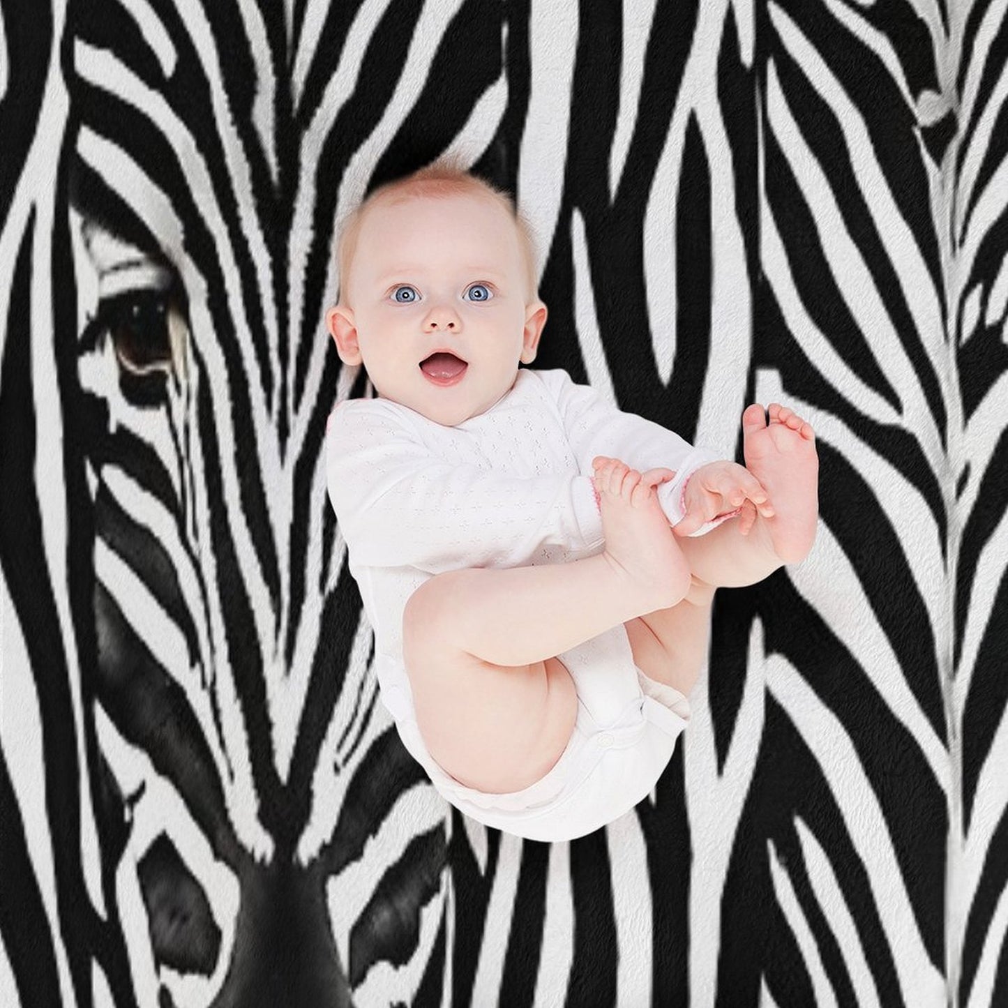 Self-Camouflage Zebra Multi-functional Throw Blanket