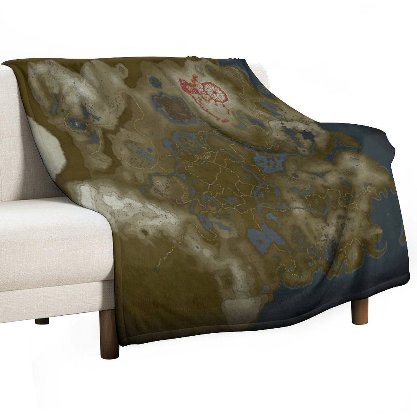 LoZ BOTW Map Shrink-resistant Throw Blanket