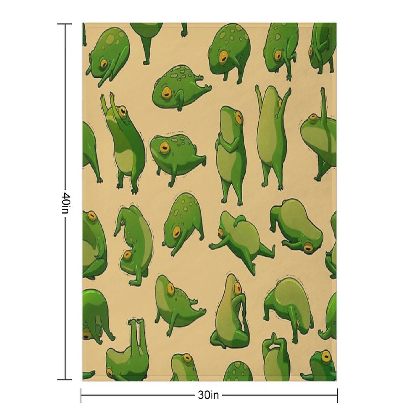 Yoga Frogs Poster With Text Anti-pilling Throw Blanket