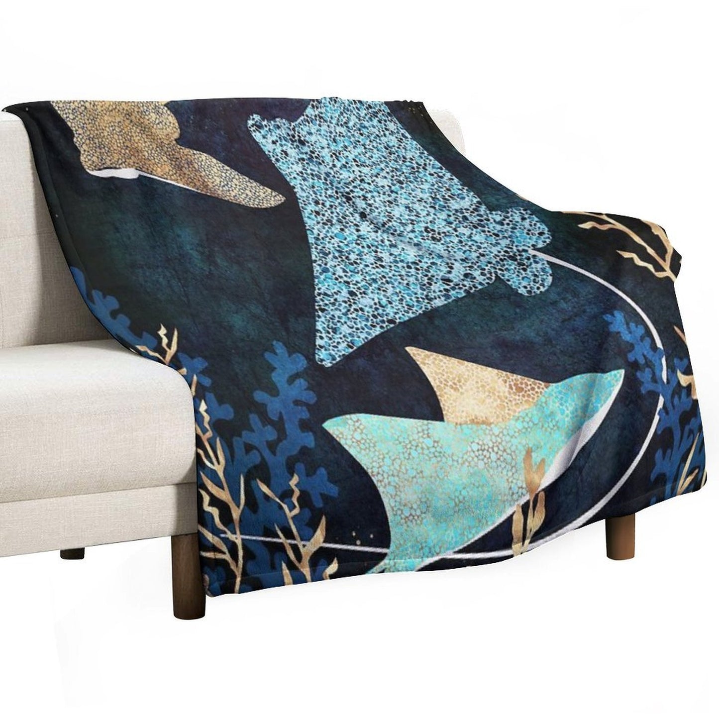 Metallic Stingray II All-season Throw Blanket