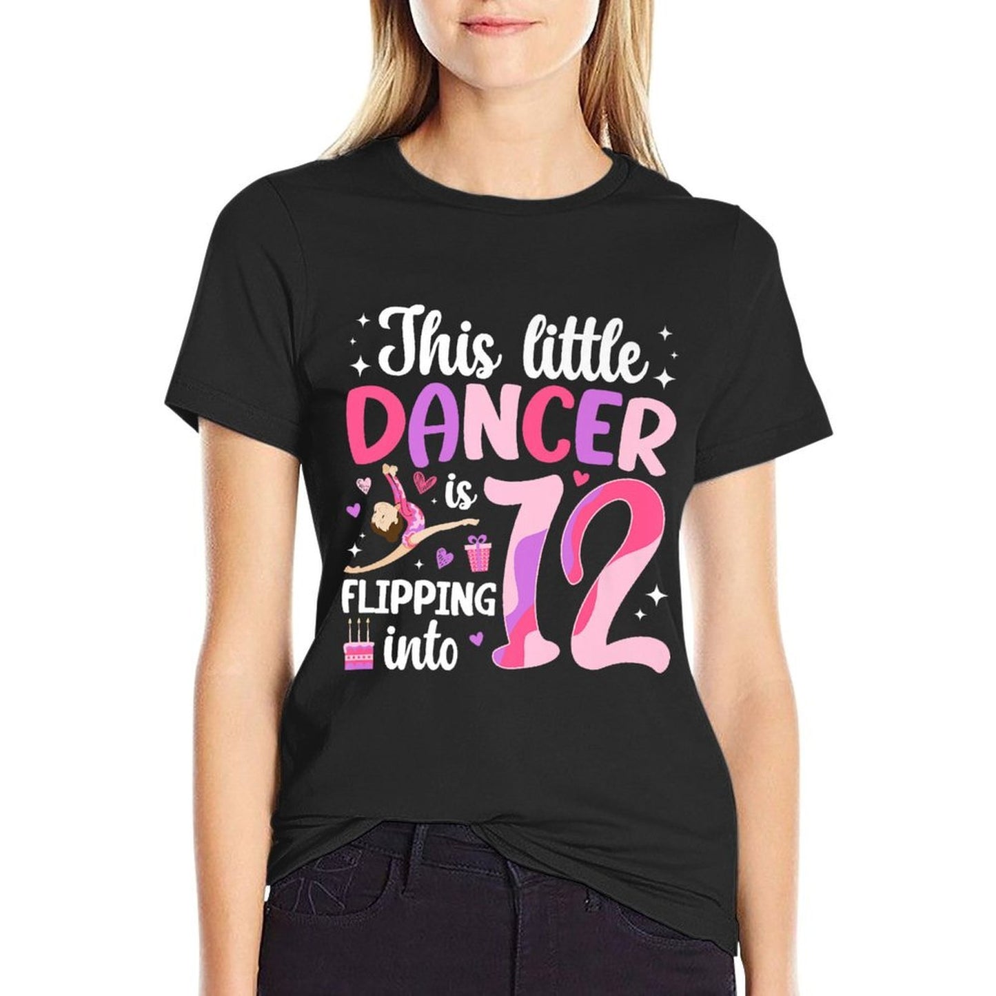 12th Birthday Dance Girl Twelve Year Old Dancer Birthday Premium Comfortable T-Shirt