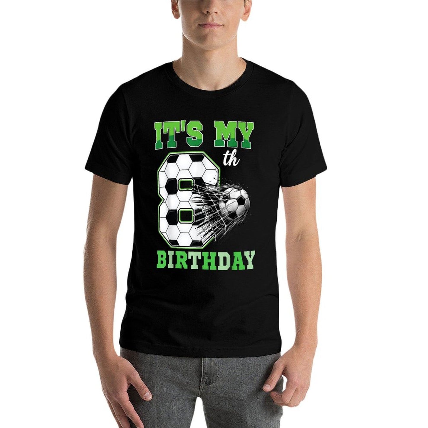 Birthday Boys 8 Soccer Its My 8th Birthday Boys Soccer Wrinkle-resistant T-Shirt