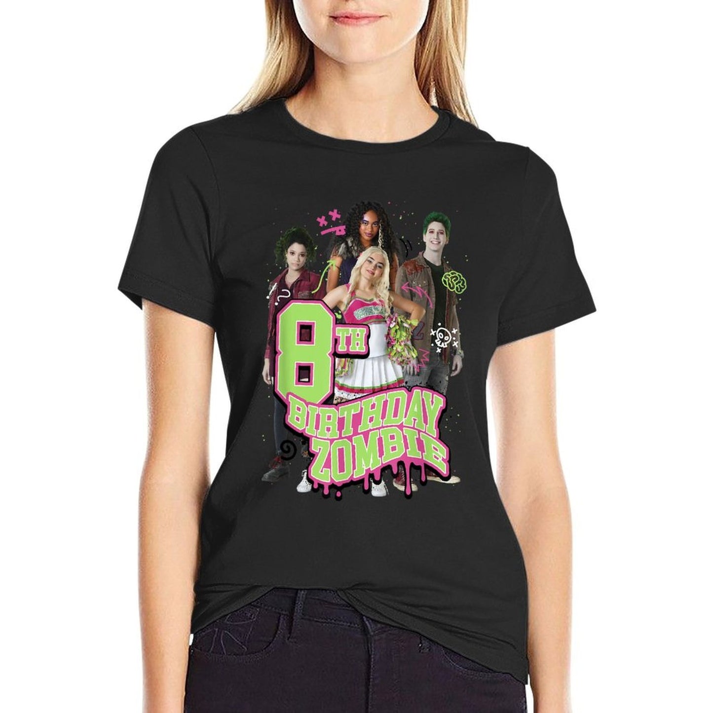 Disney Zombies 8th Birthday Zombie Group Poster Quick-drying T-Shirt