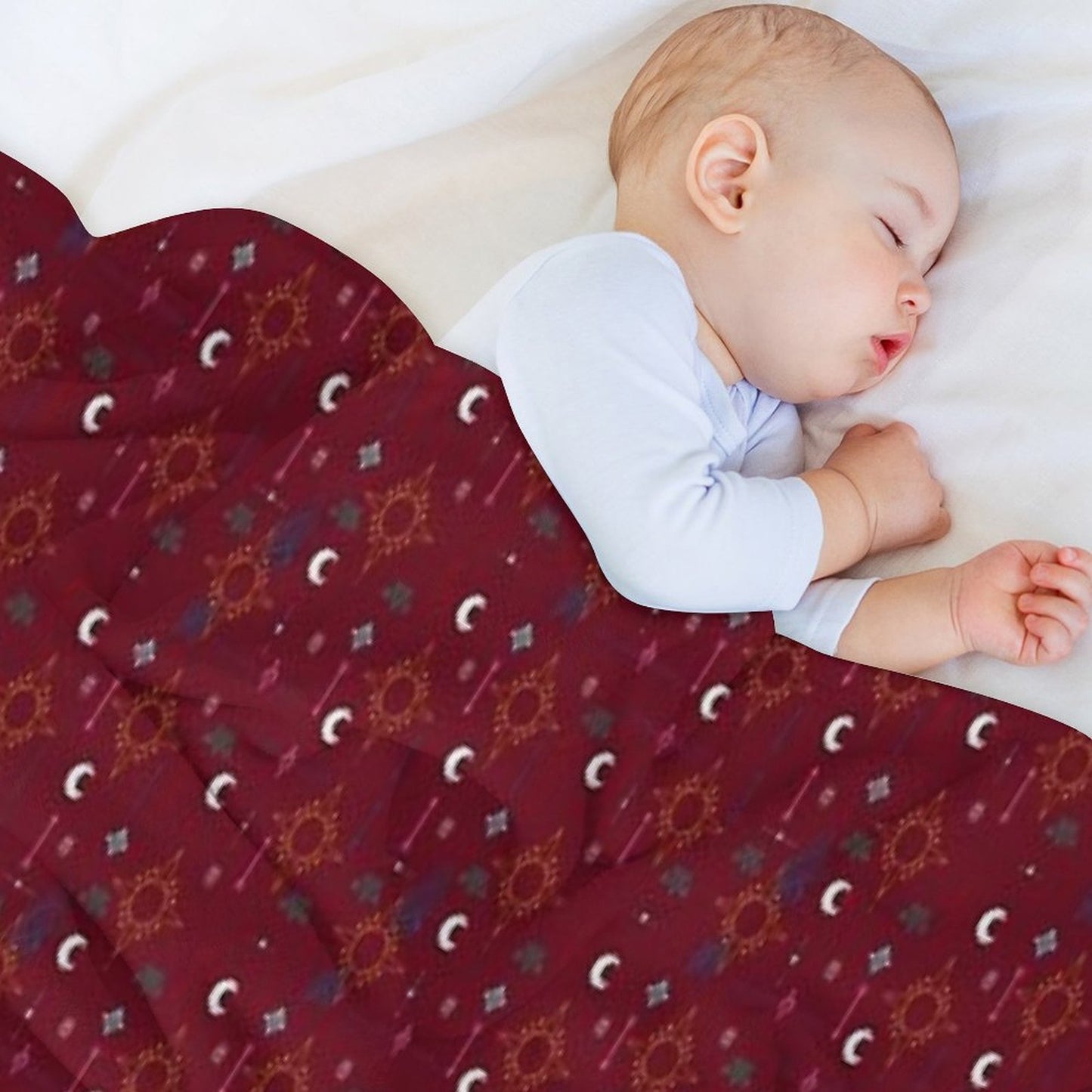 Mollymauk Tealeaf Pattern Lightweight Throw Blanket