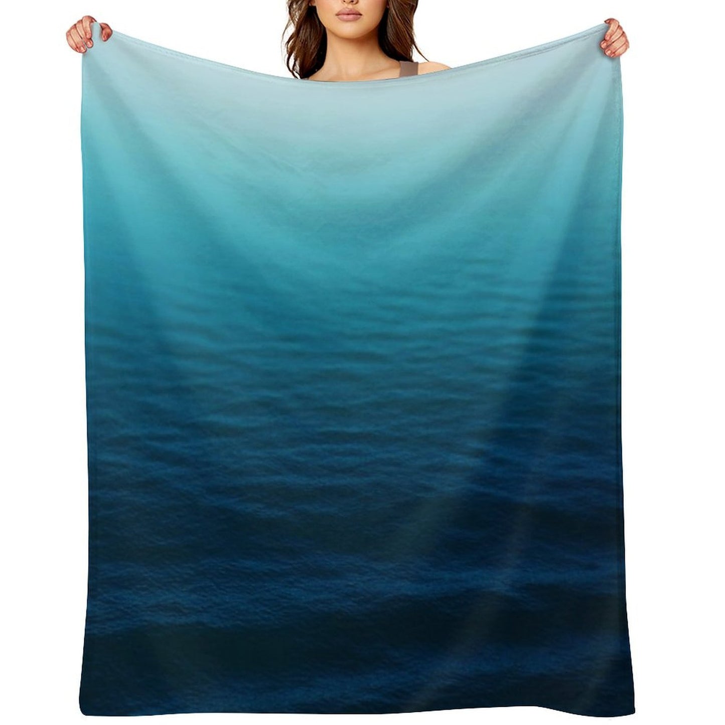 Deep Blue Velvety-soft Throw Blanket