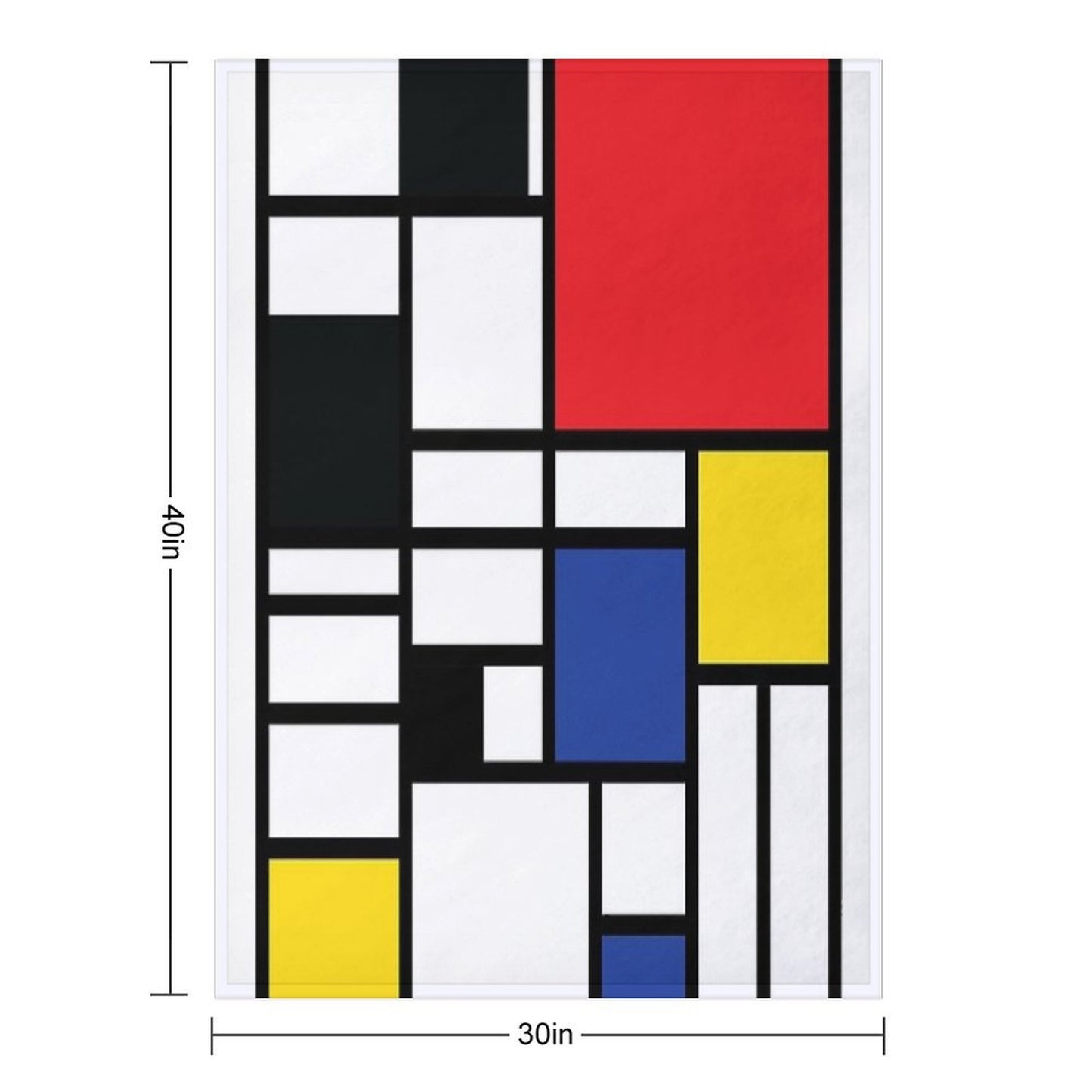 De Stijl #1 Machine-washable Throw Blanket