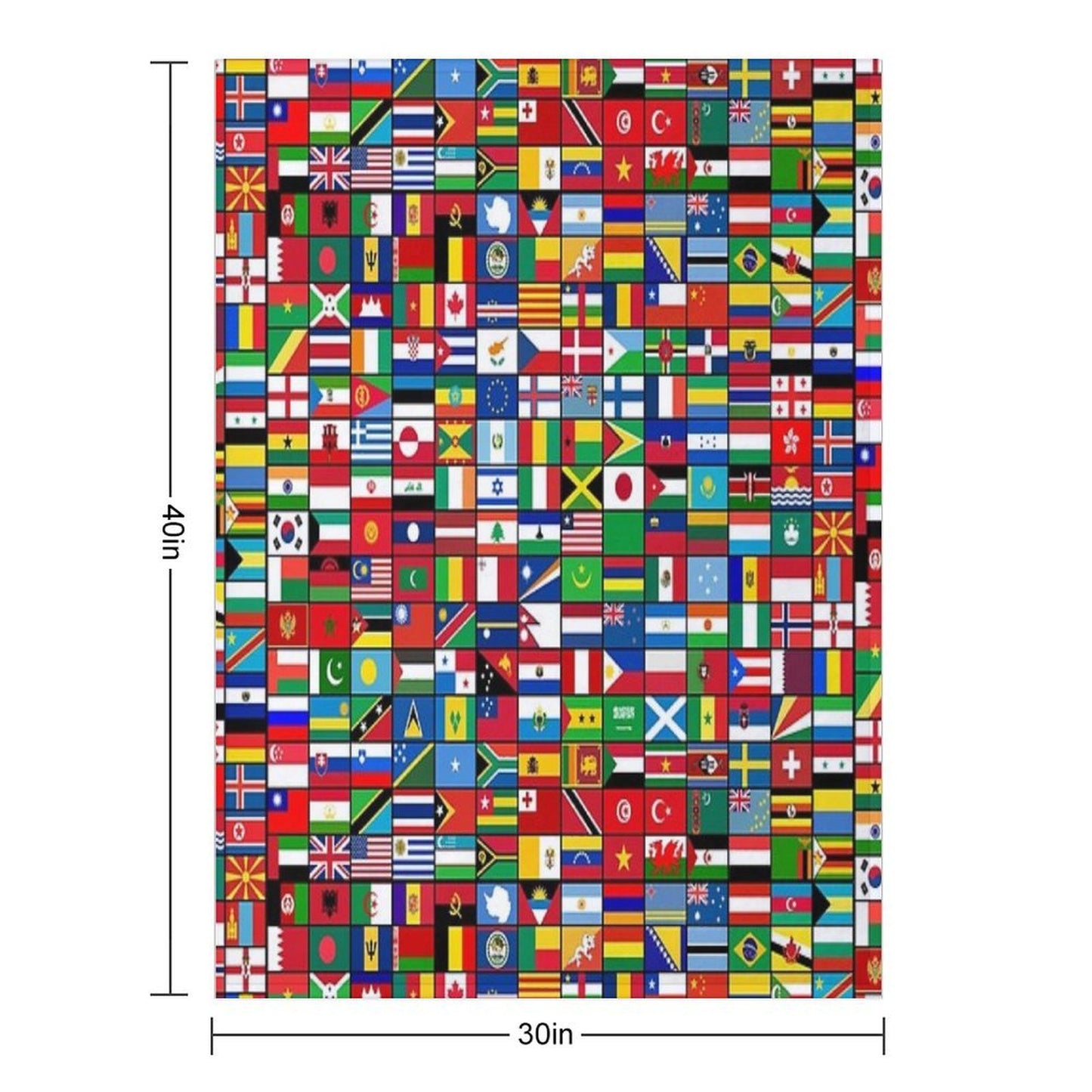 The World's Flags Anti-pilling Throw Blanket