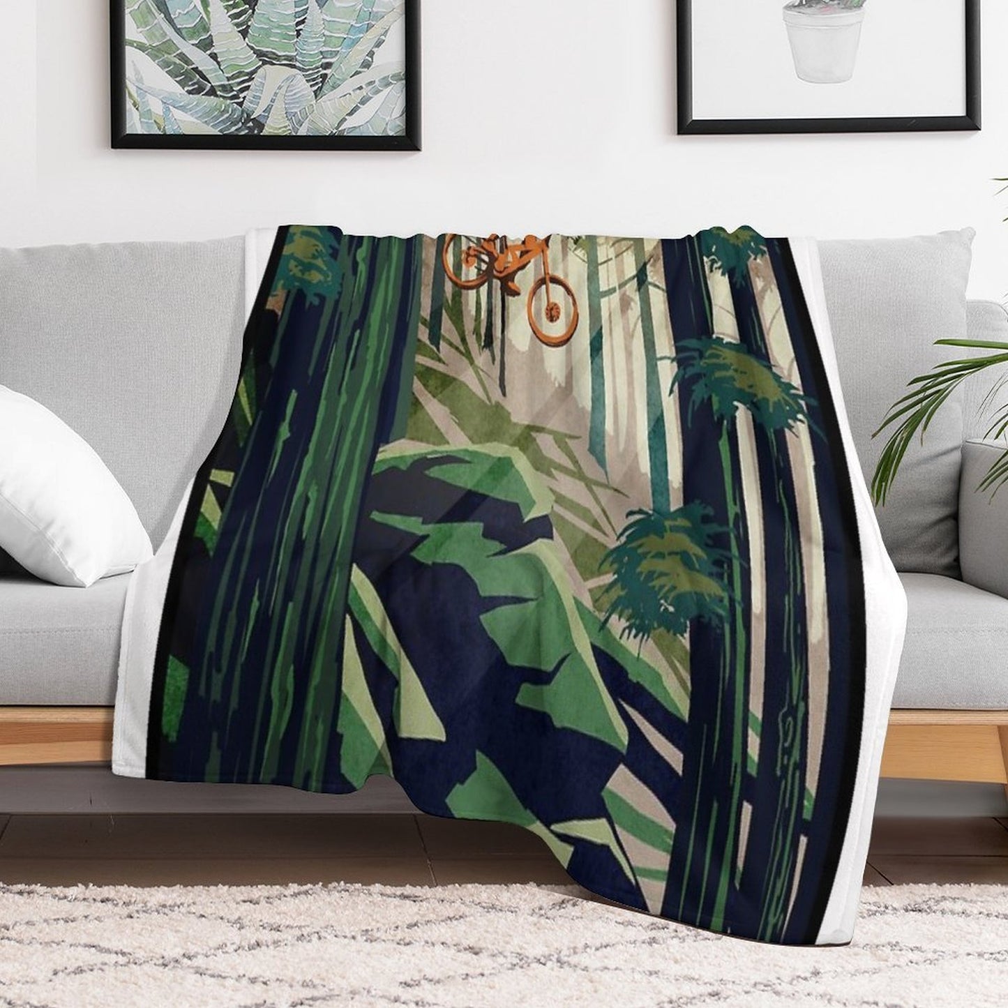 MY THERAPY Mountain Bike! Travel-friendly Throw Blanket