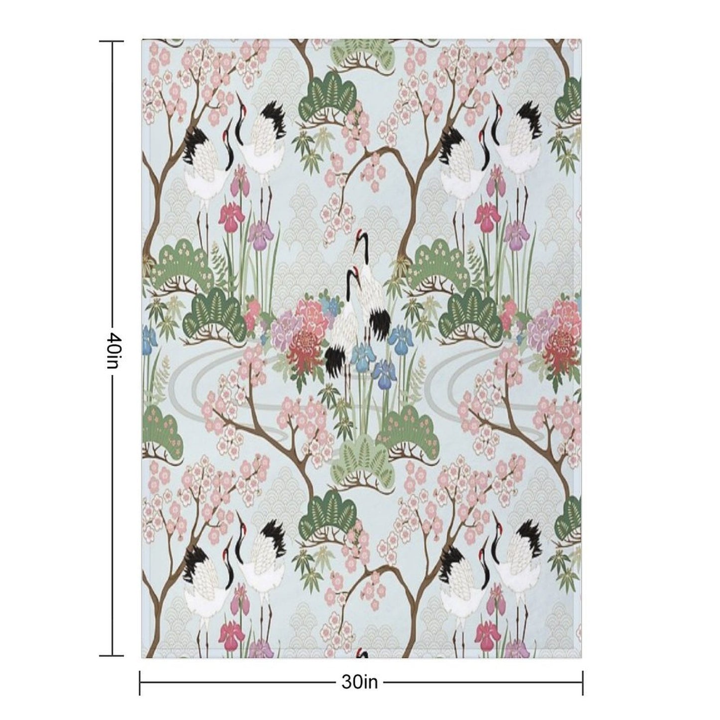 Japanese Garden Chantilly Travel-friendly Throw Blanket