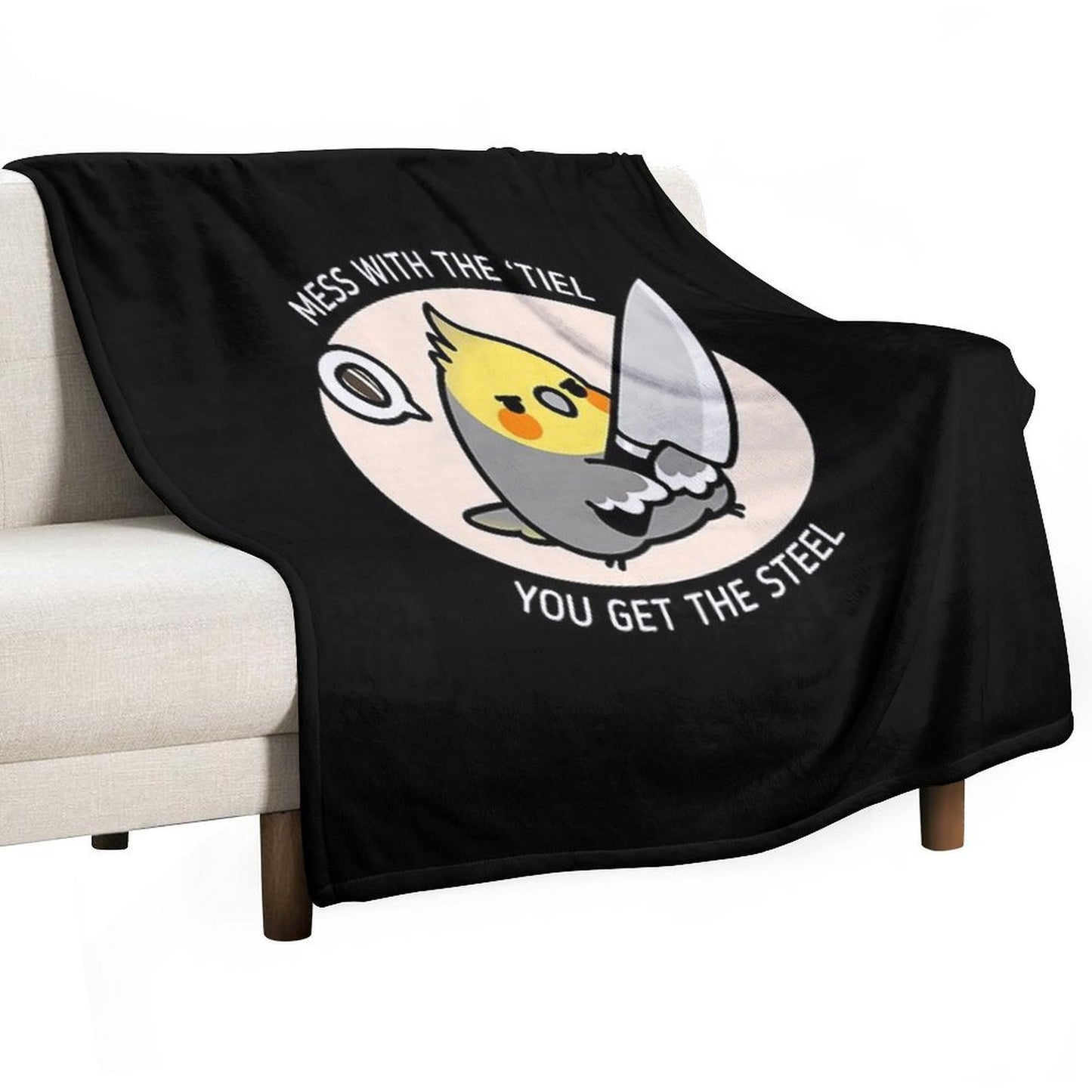 MESS WITH 'TIEL YOU GET THE STEEL All-season Throw Blanket
