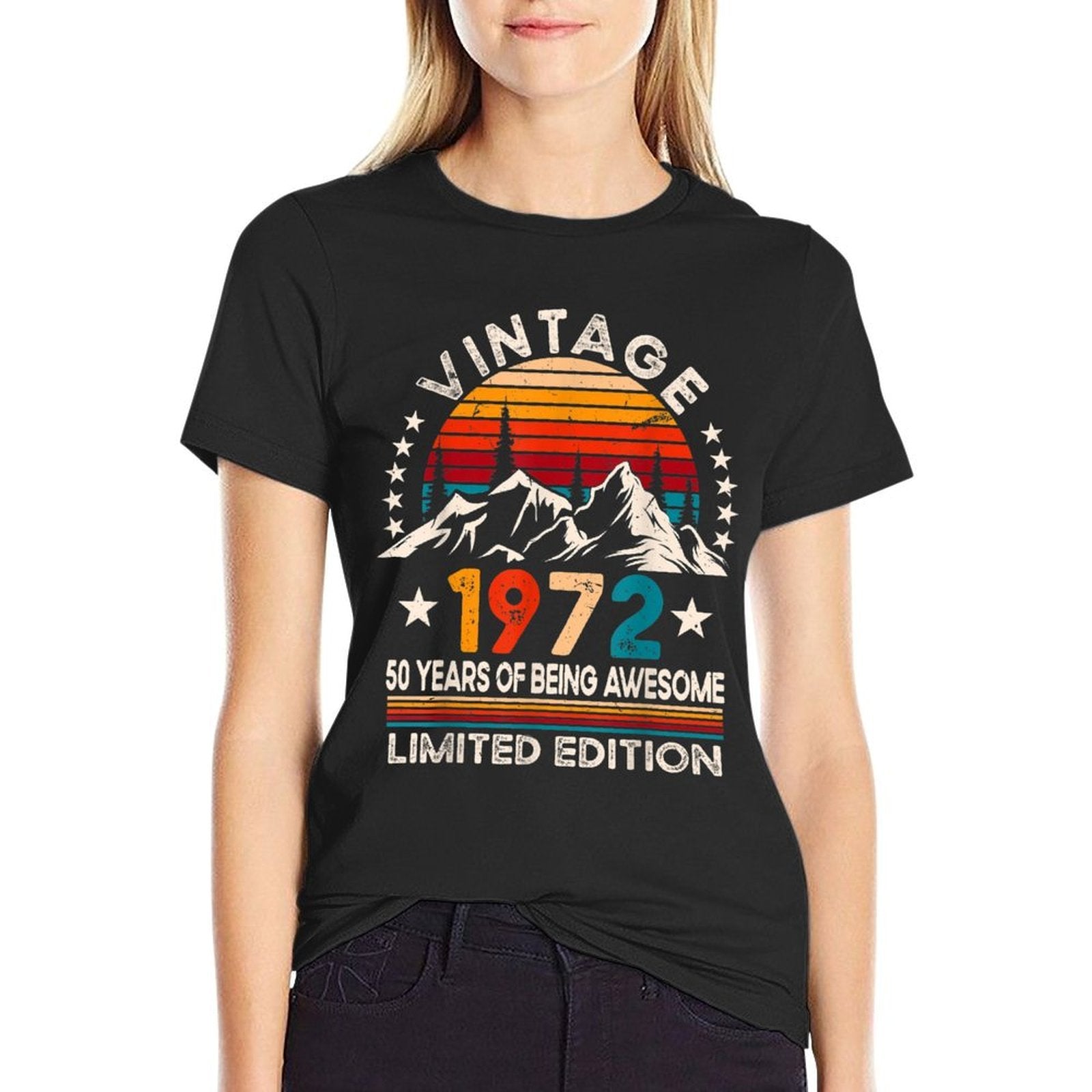 50 Year Old Bday Vintage 1972 Limited Edition 50th Birthday  Stretchy T-Shirt