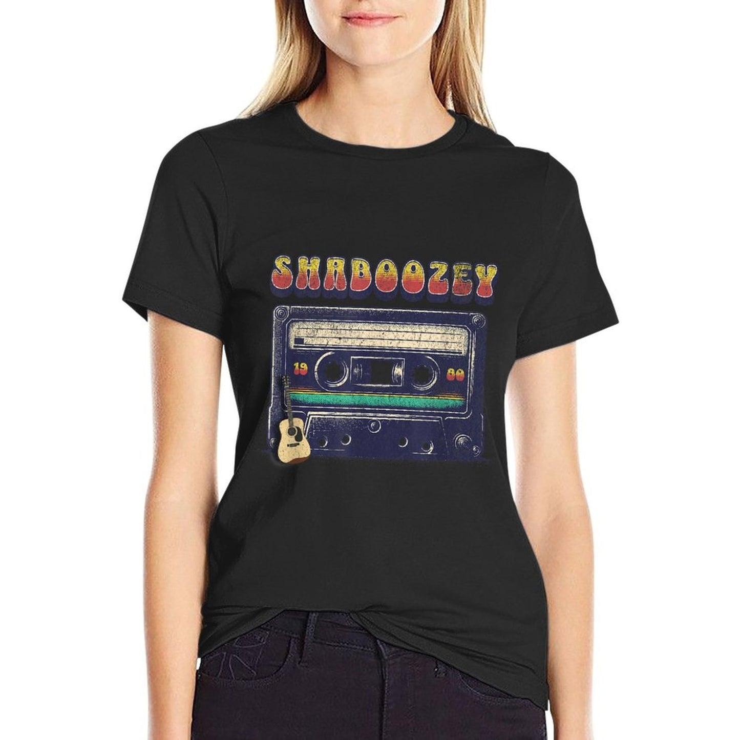 Shaboozey Retro Cassette Tape Design with Acoustic Guitar Classic T-Shirt