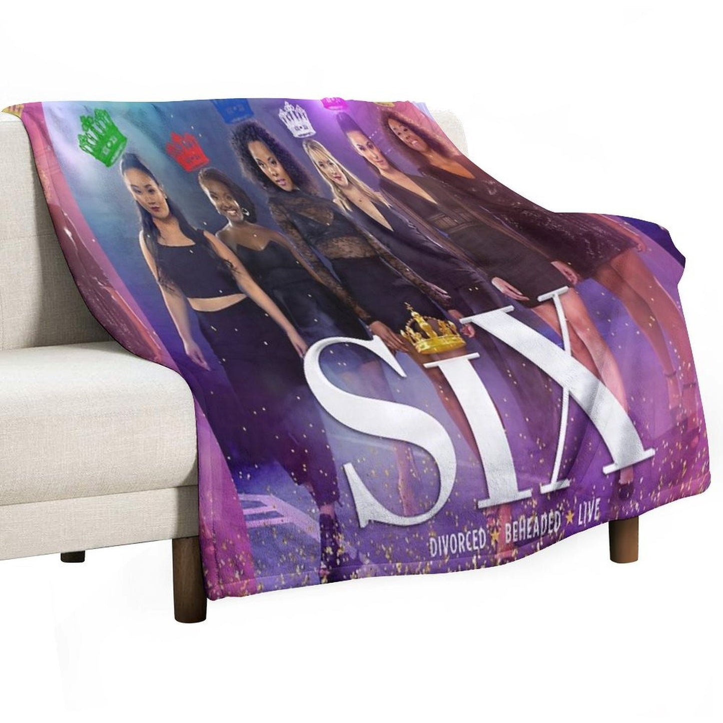 Six Broadway Cast Anti-pilling Throw Blanket