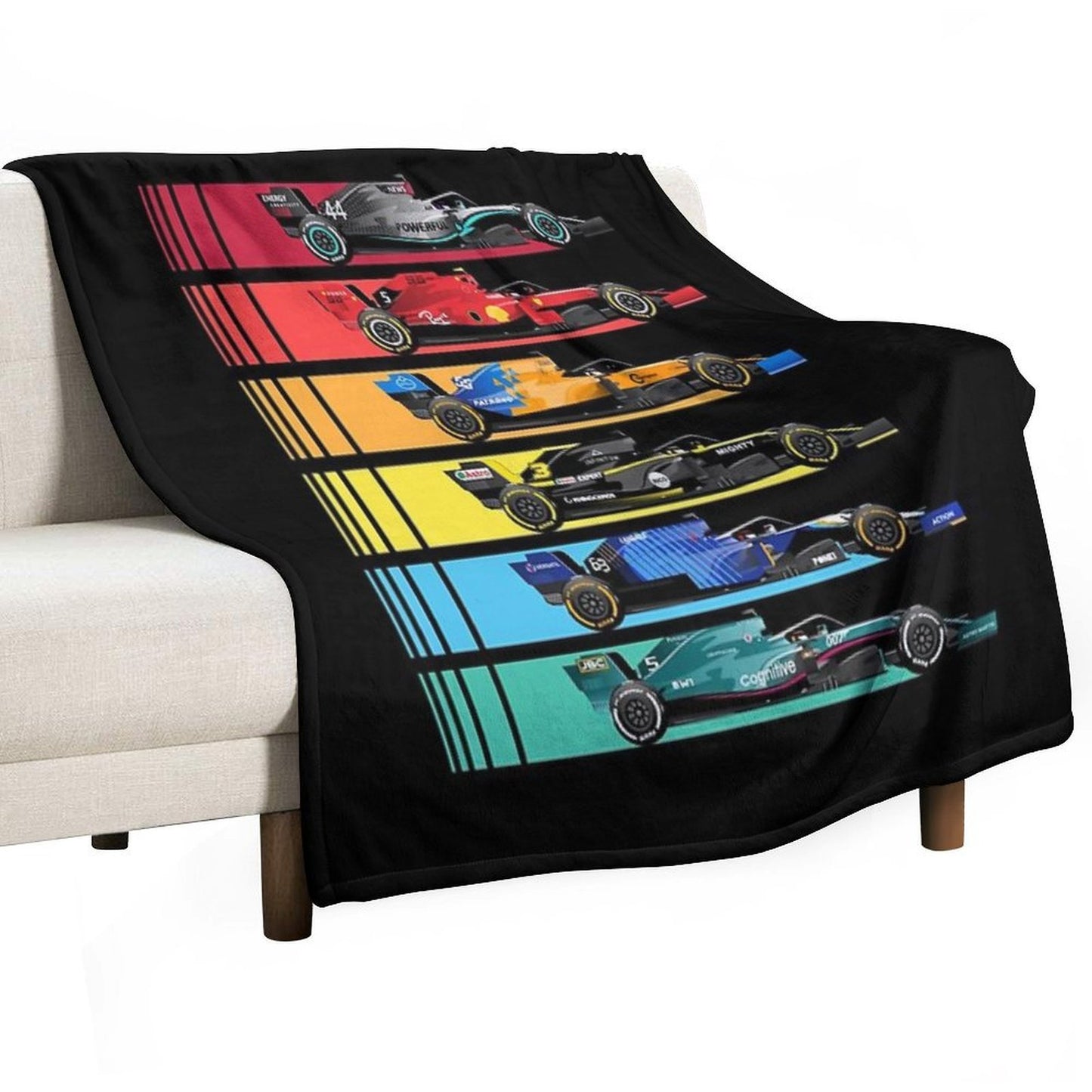 Formula Racing Cars 2023 Machine-washable Throw Blanket