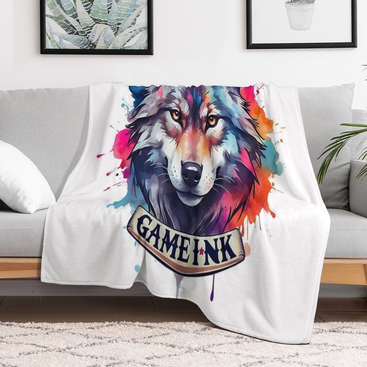 Gameink. Wolf Lightweight Throw Blanket