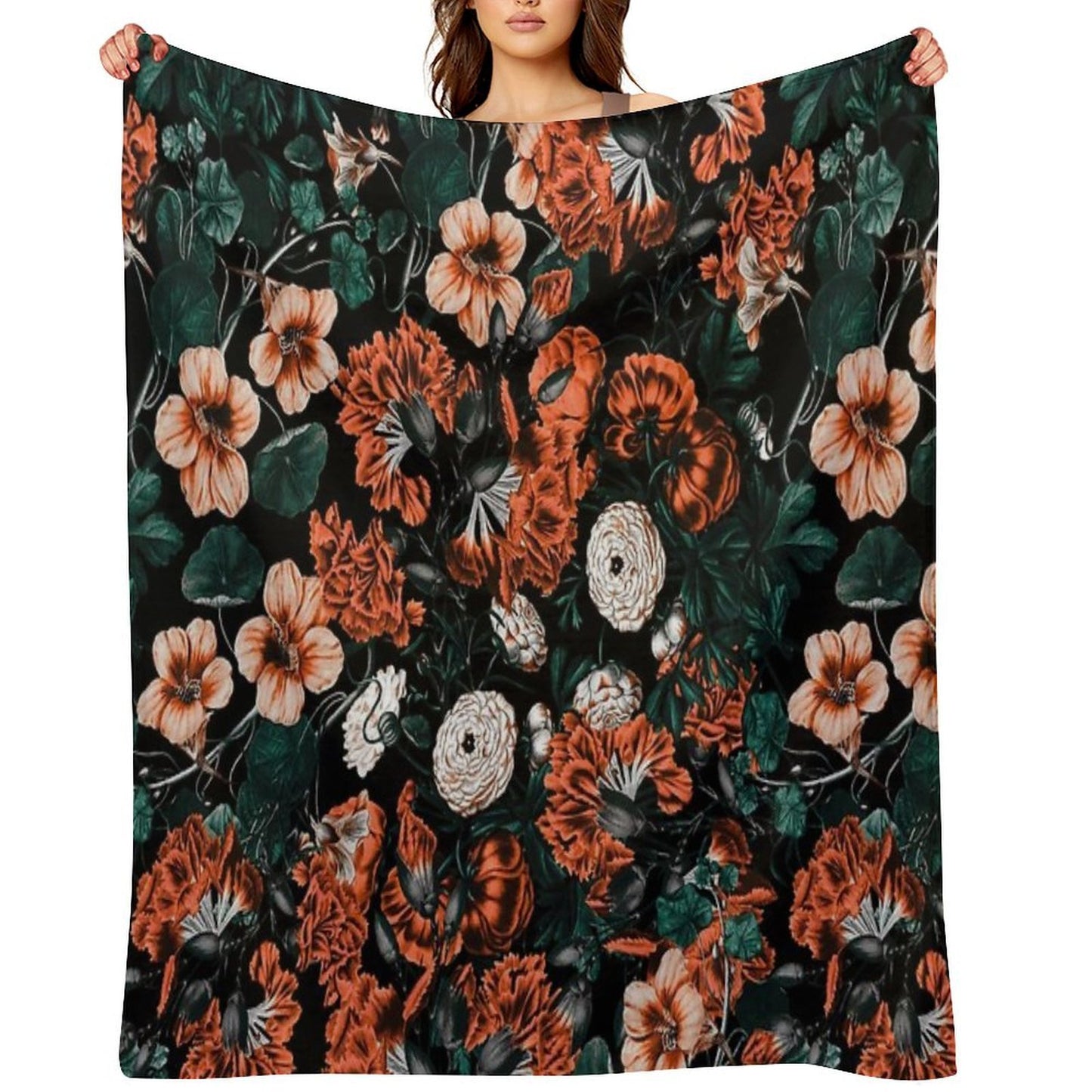 NIGHT FOREST XVII-A Eco-conscious Throw Blanket
