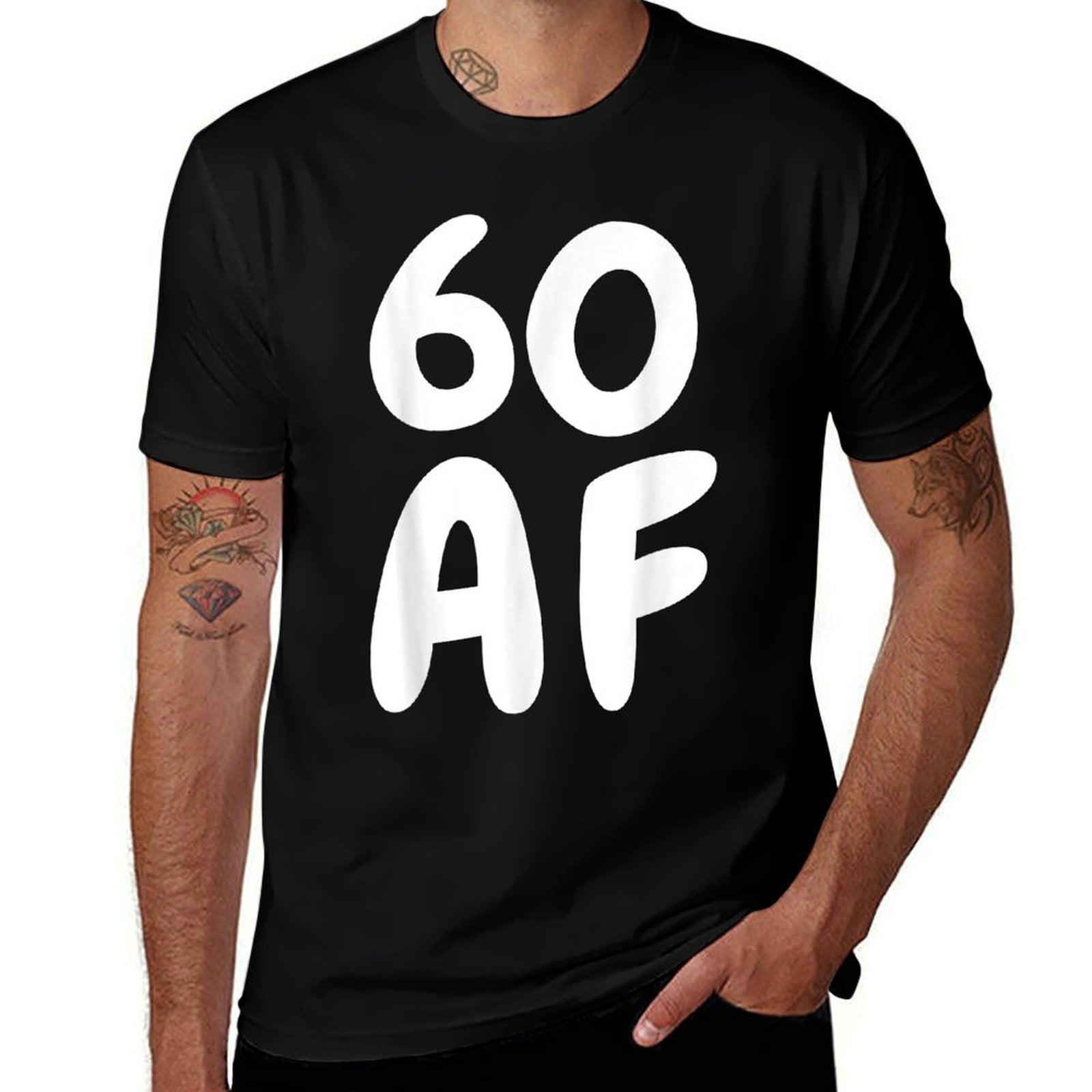 Unique 60th Birthday Gift  Rolled Sleeves T-Shirt
