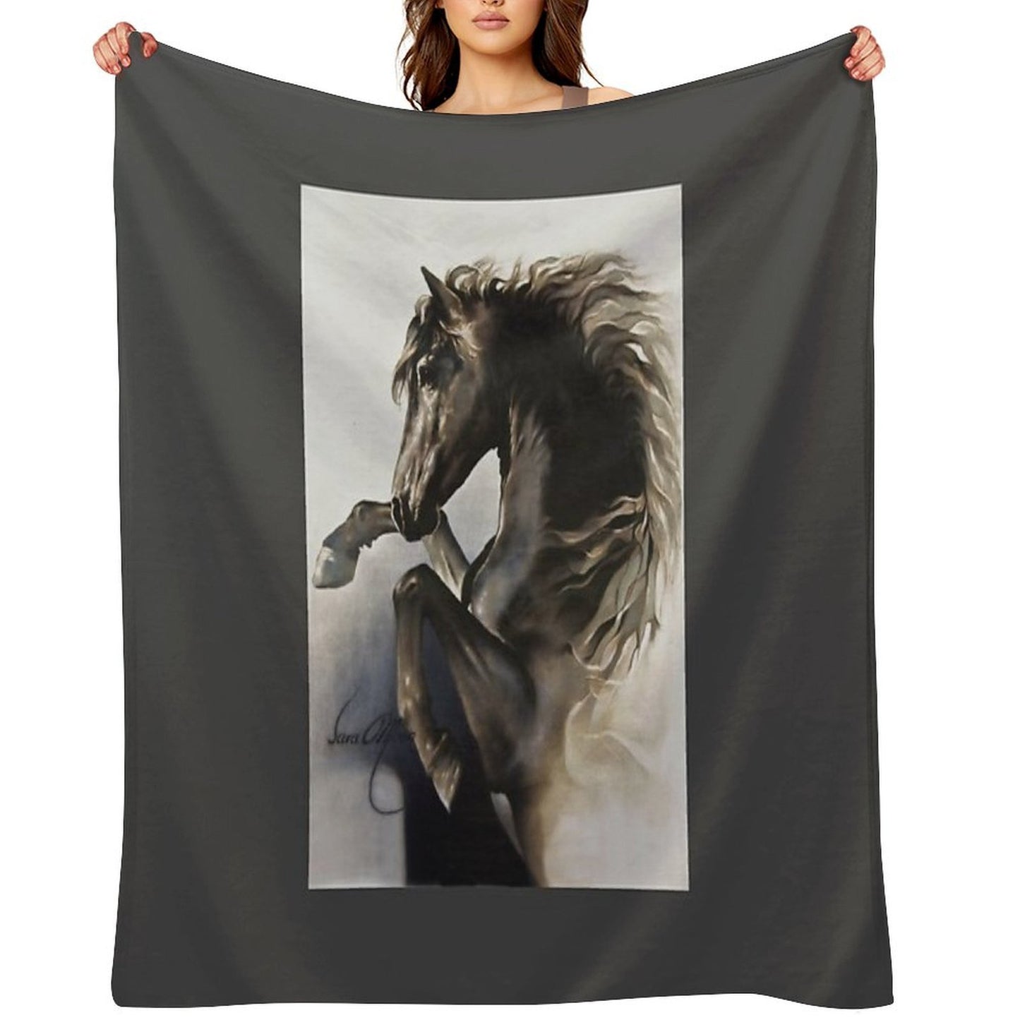 Black Fury Sustainable Throw Blanket