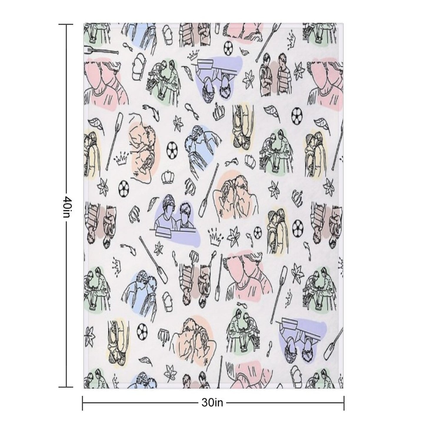 Young Royals Minimal Machine-washable Throw Blanket