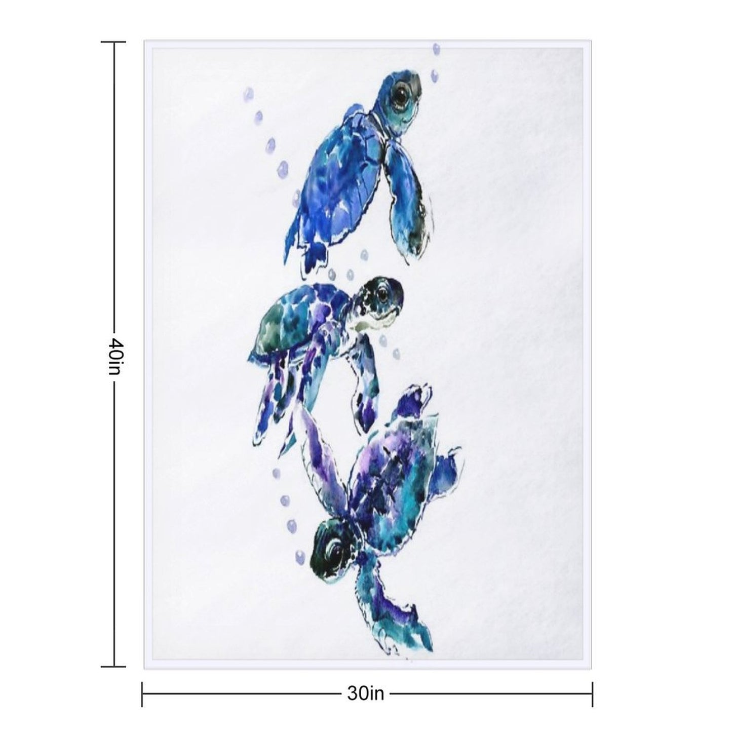Three Sea Turtles Lightweight Throw Blanket