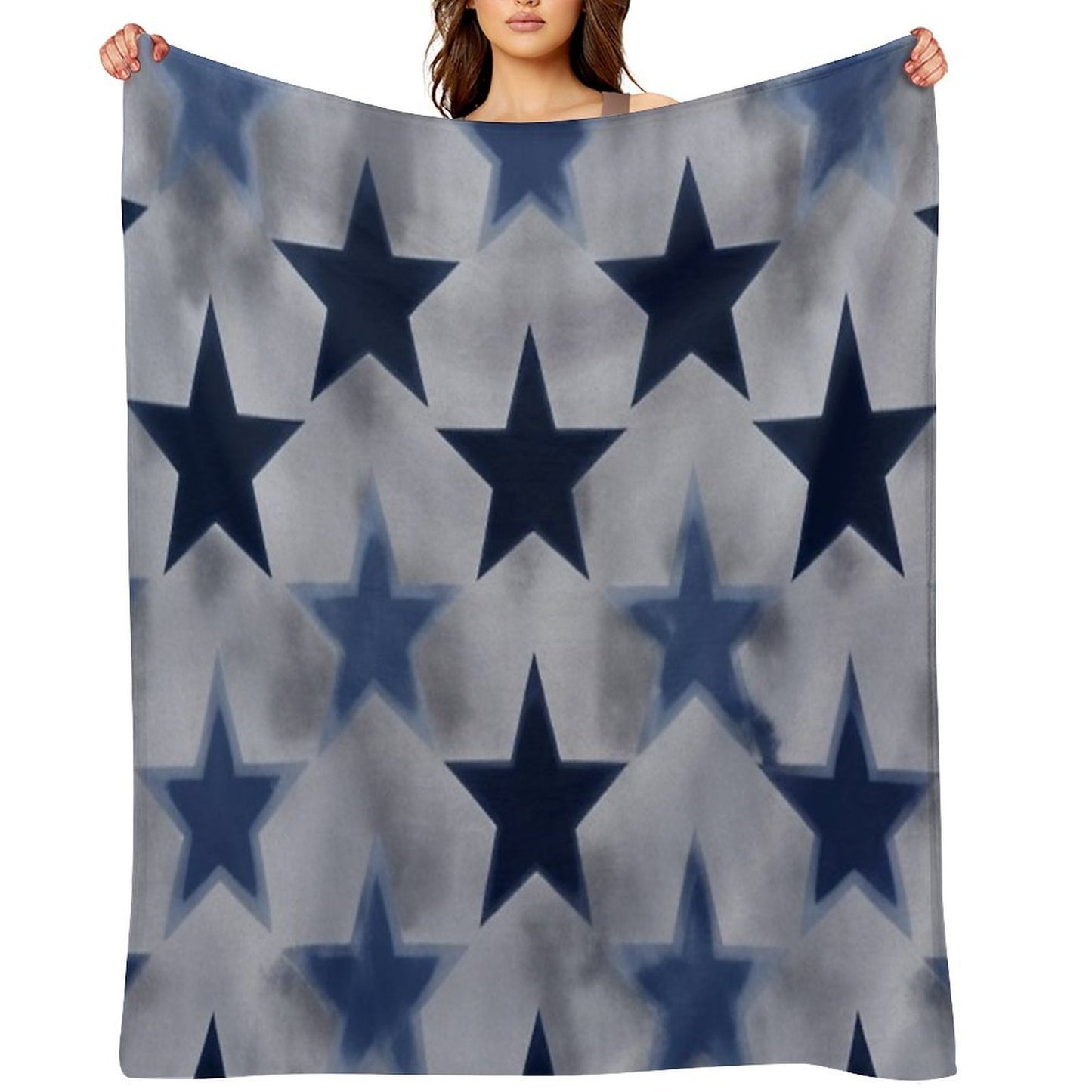 Star Pattern Machine-washable Throw Blanket