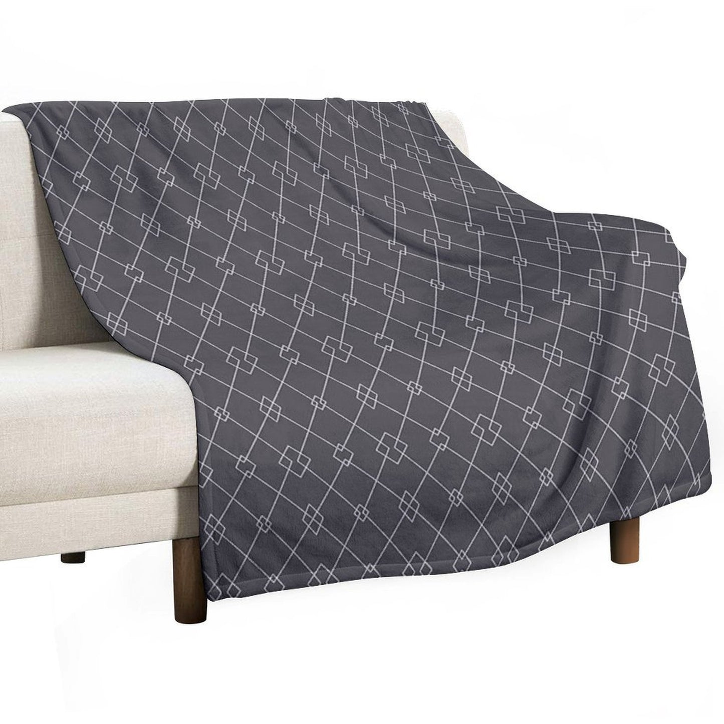 Geometric Pattern Zig Zag Grey 2 Premium Throw Blanket
