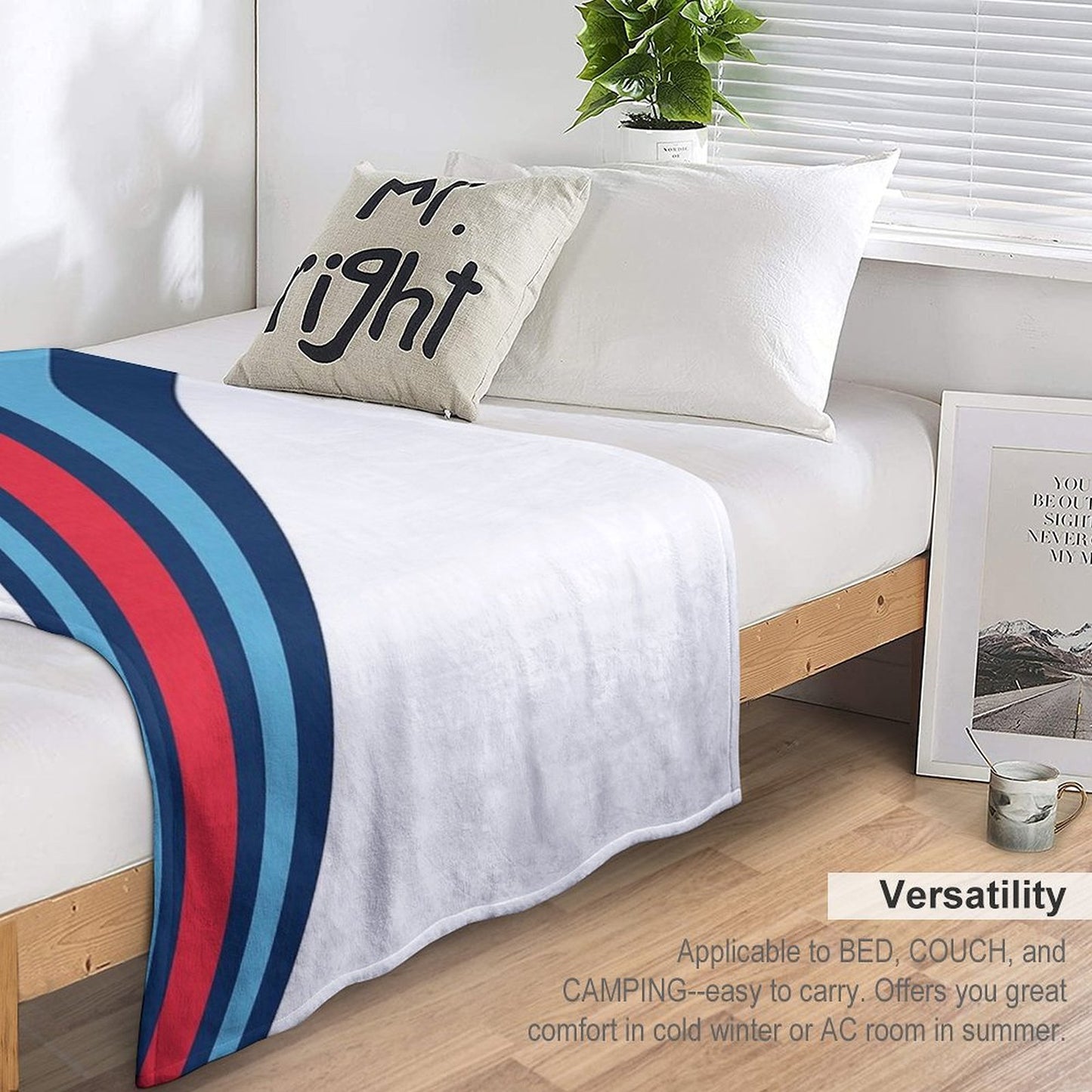 F1 Martini Stripes - Formula One Velvety-soft Throw Blanket