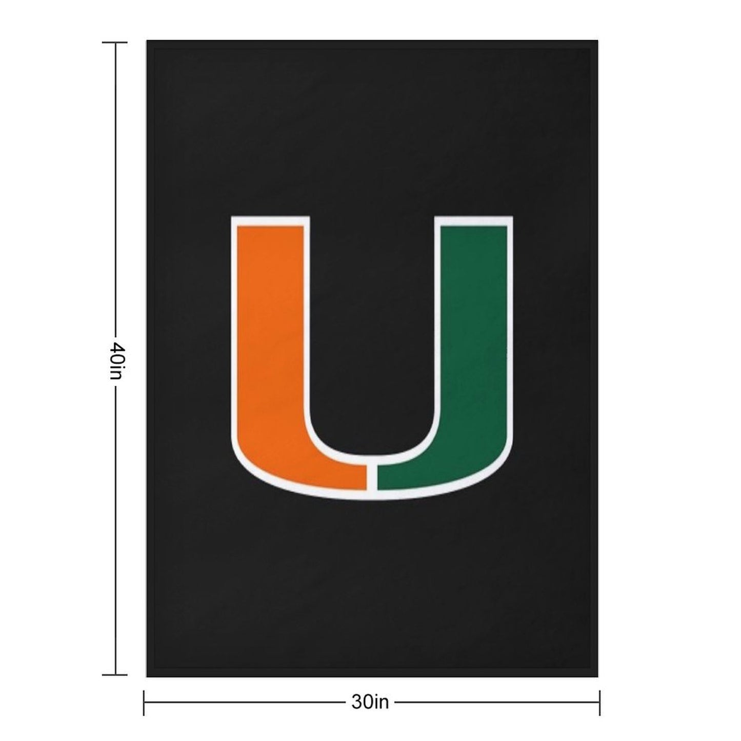Miami Hurricanes Logo Versatility Throw Blanket