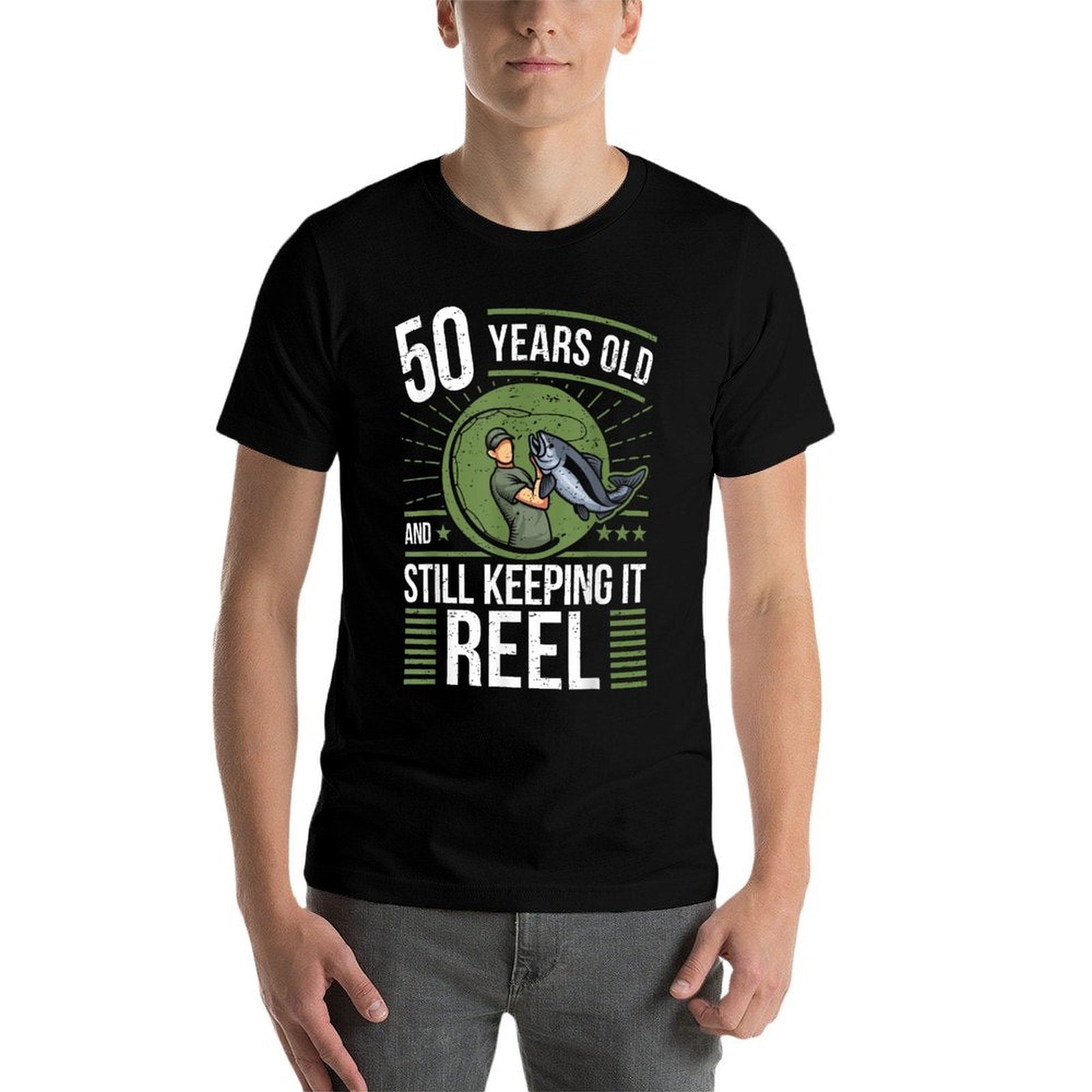 Angler 50 Years Old - Keeping It Reel 50th Birthday Fishing  Graphic-printed T-Shirt
