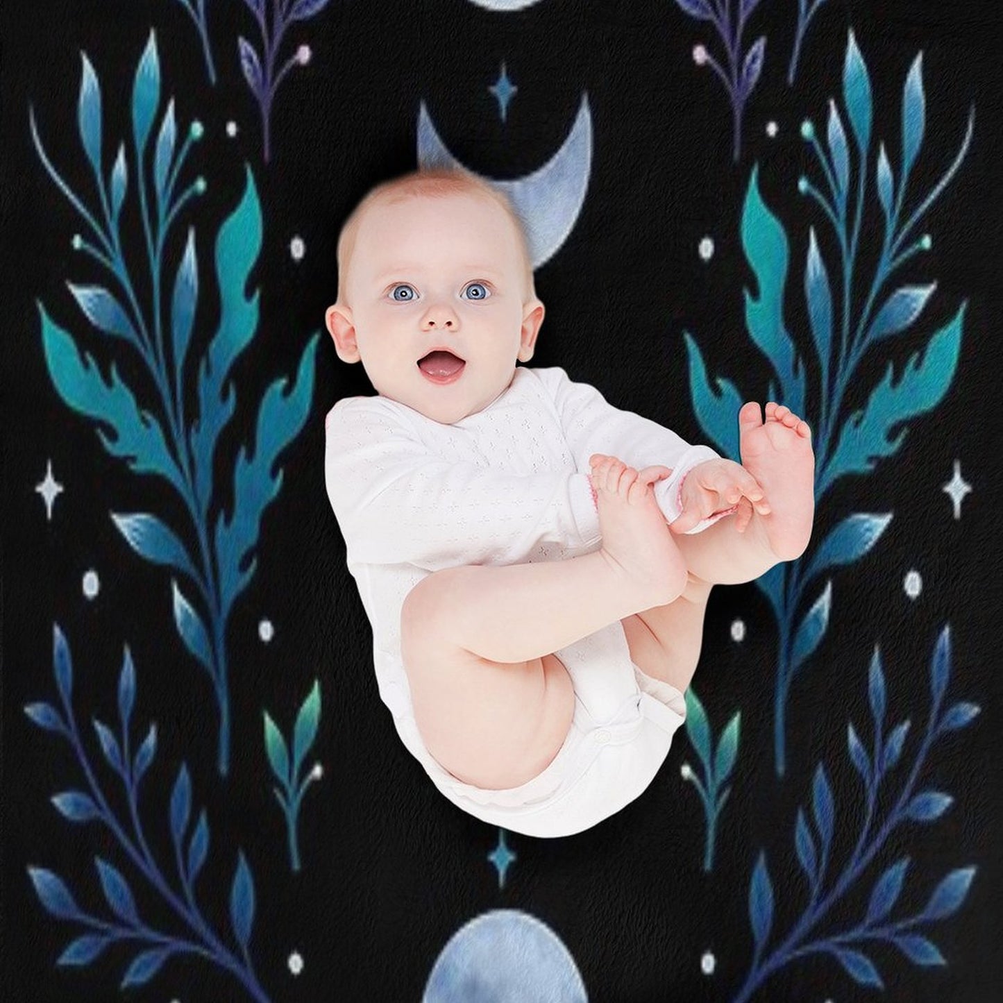 Moonlit Garden Compact Throw Blanket
