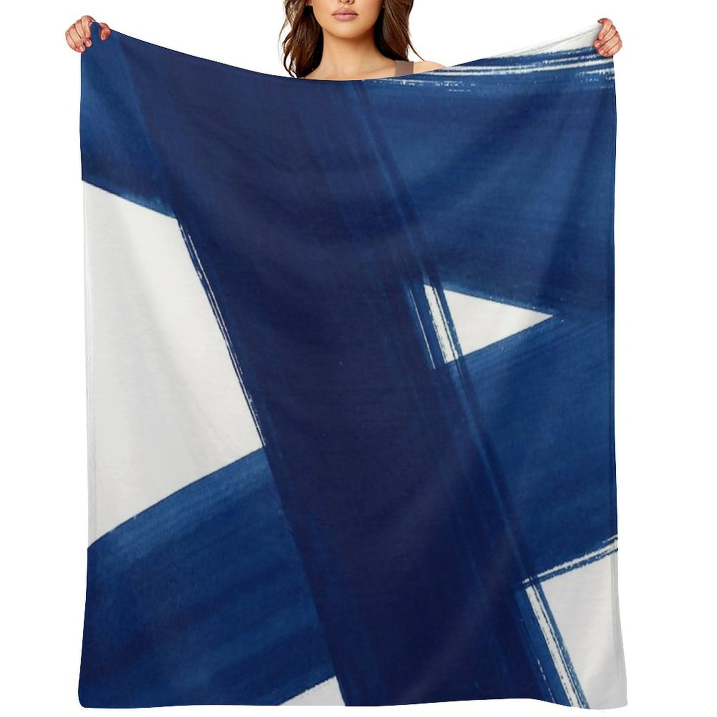Abstract Brushstrokes No. 3 Eco-conscious Throw Blanket