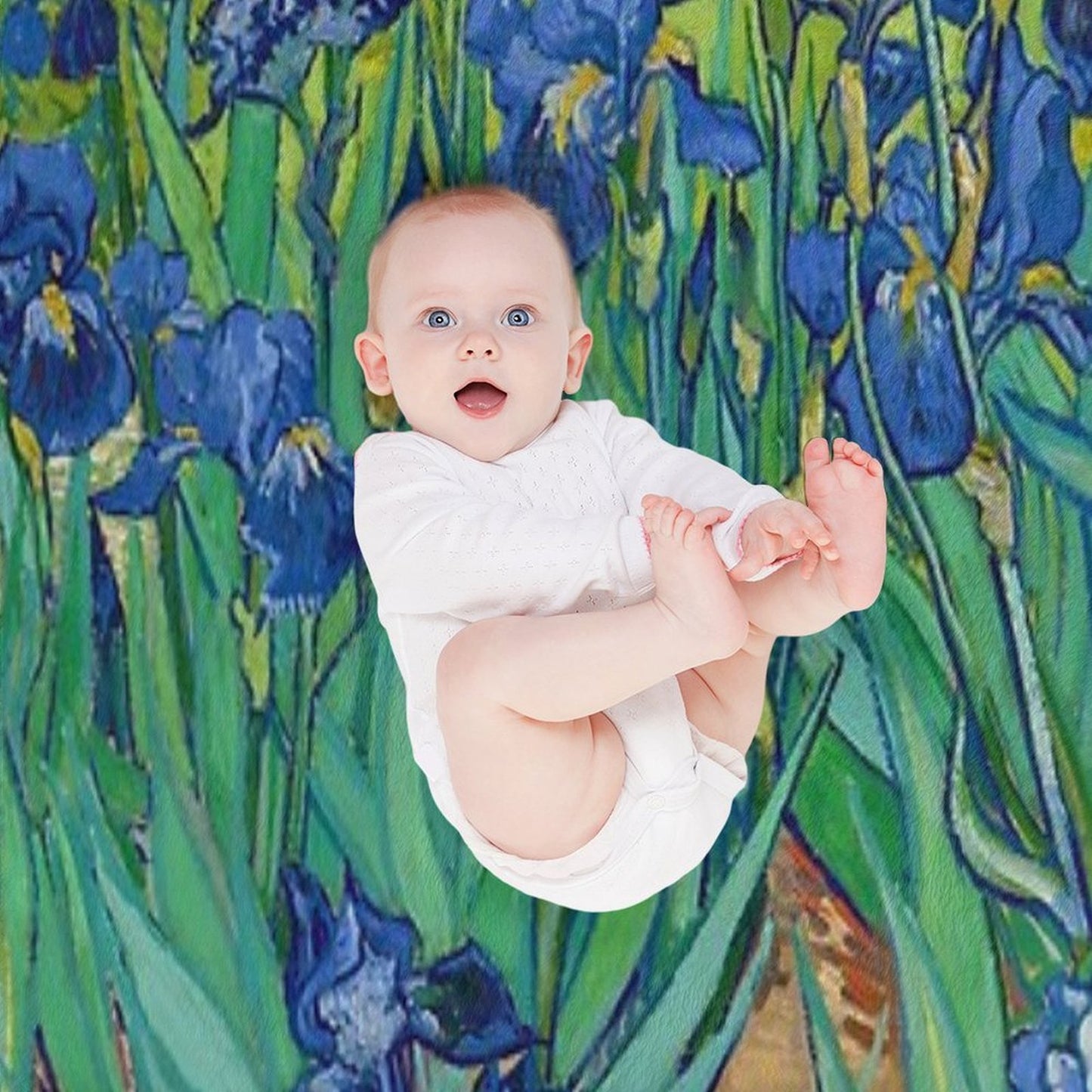 Irises by Vincent Van Gogh (May 1889) Premium Throw Blanket