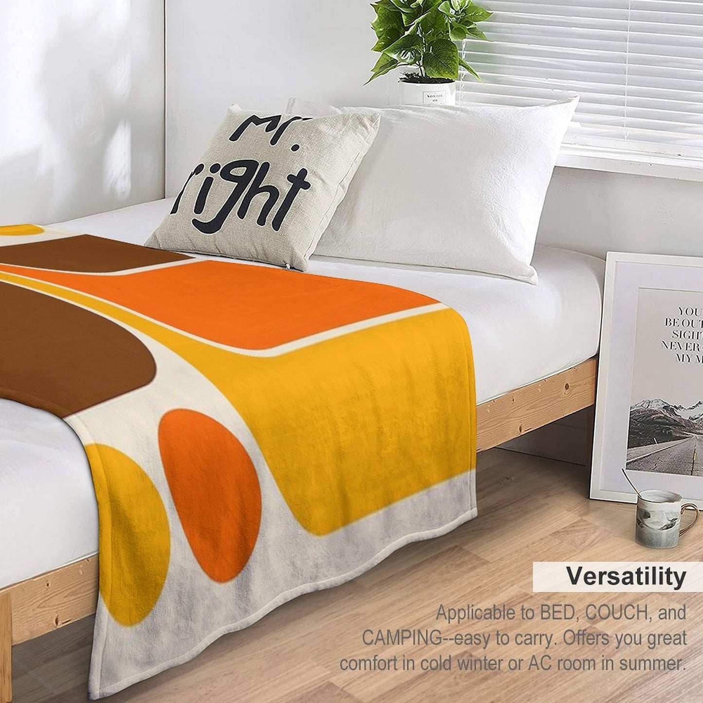 Retro Geometric Design 624 Gift-ready Throw Blanket