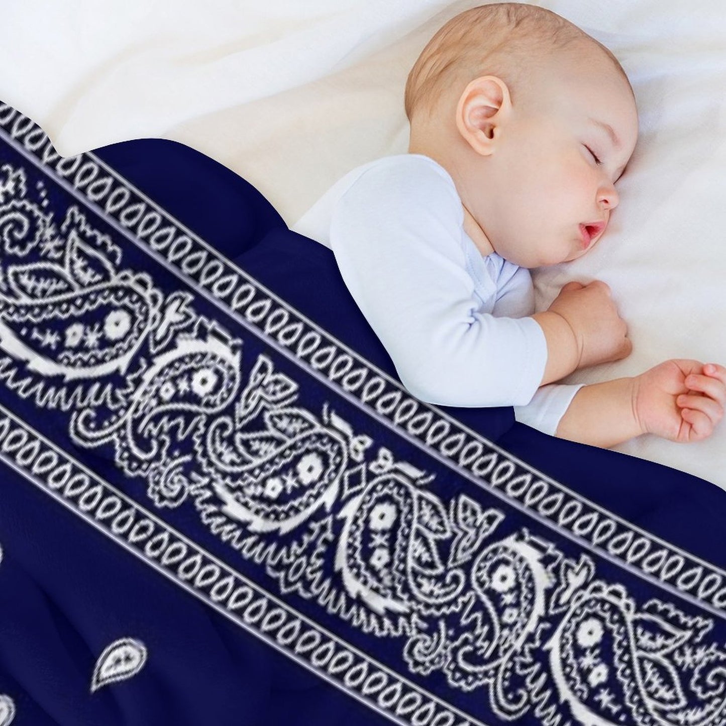 Bandana Blue Quick-dry Throw Blanket