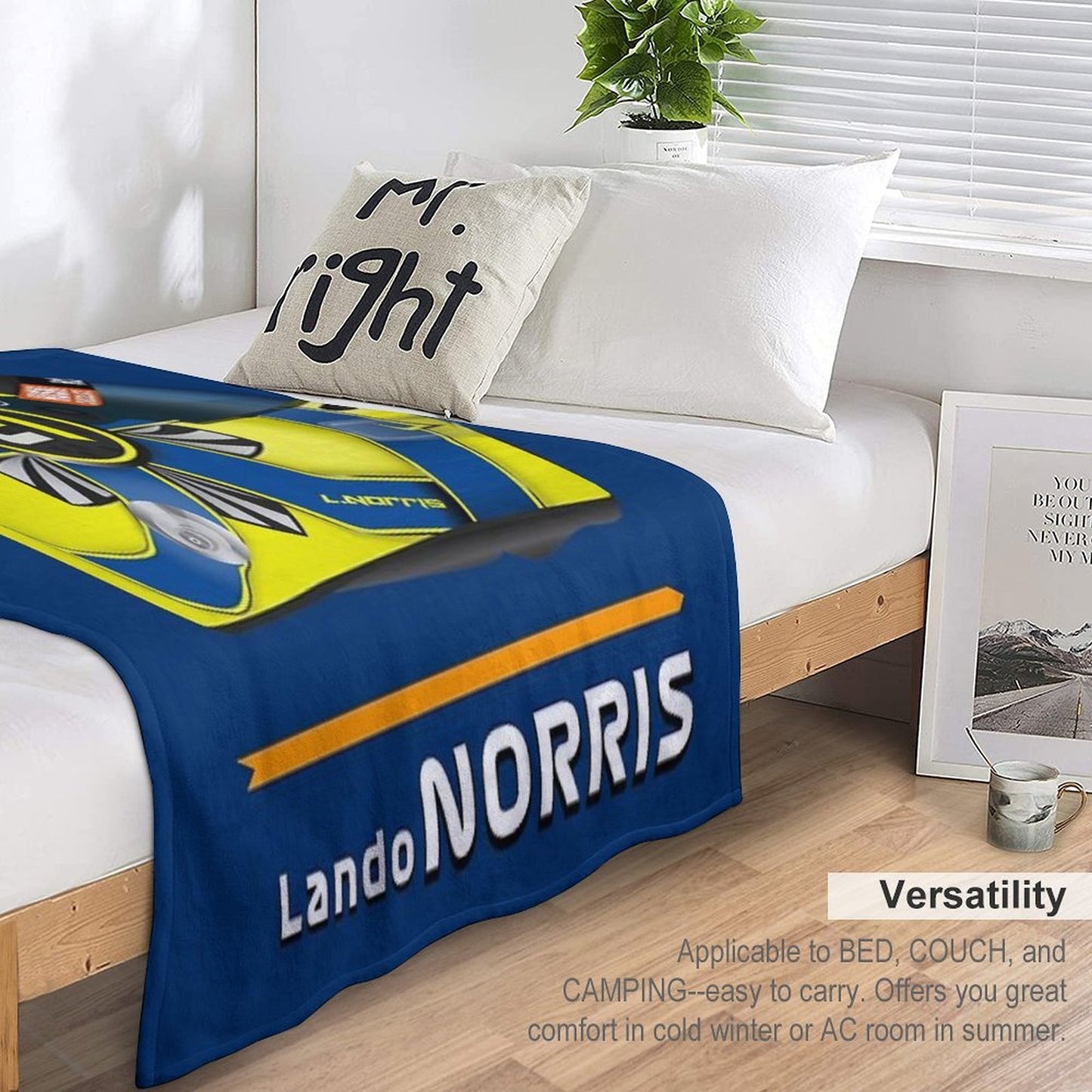 Lando Norris Helmet 2020 Graphic Comfort Throw Blanket