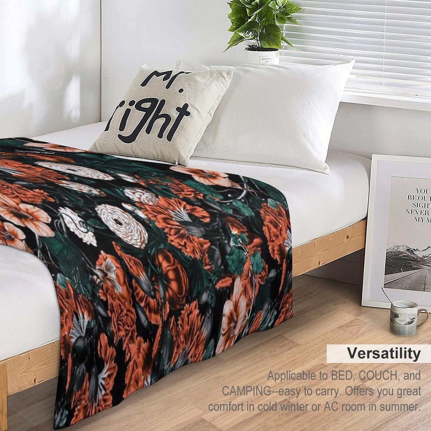 NIGHT FOREST XVII-A Eco-conscious Throw Blanket