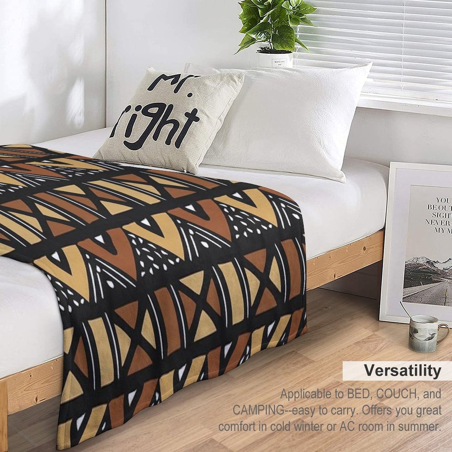 Mud Cloth Mali Eco-conscious Throw Blanket