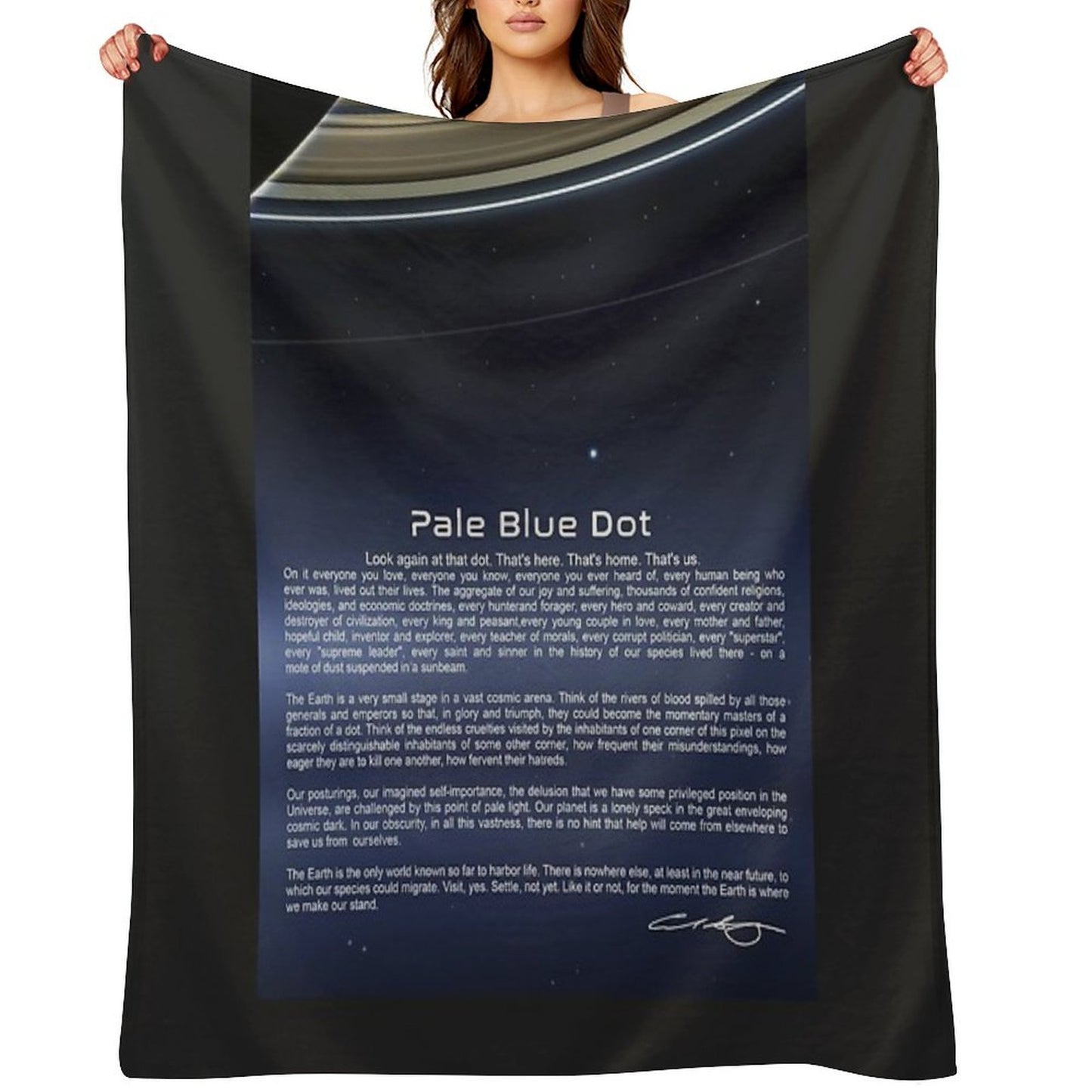 Pale Blue Dot - Carl Sagan Machine-washable Throw Blanket