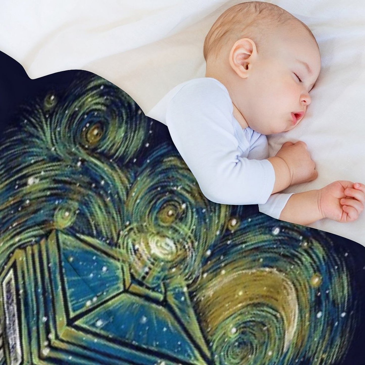 The Doctor in The Starry Night Easy Care Throw Blanket
