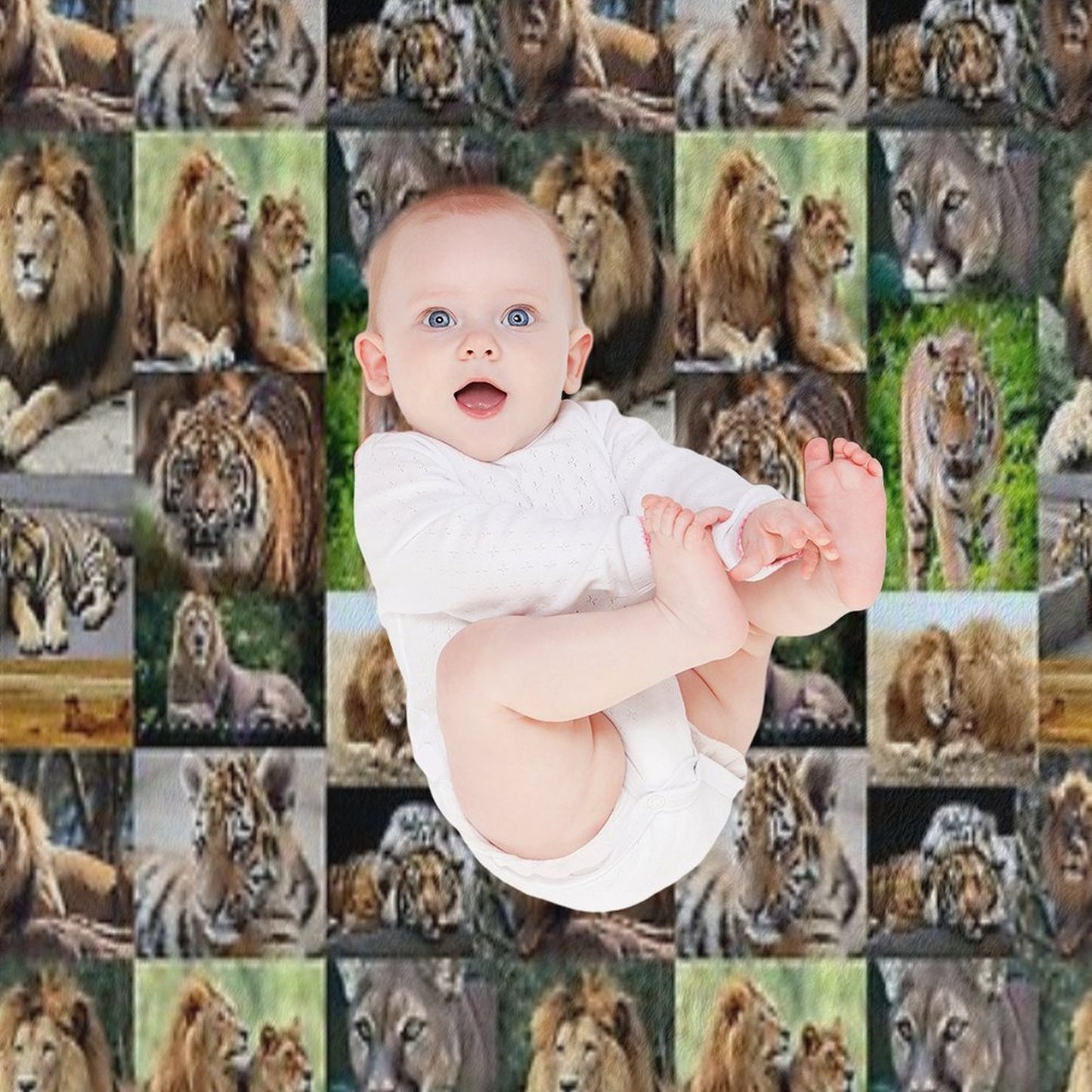 Lions And Tigers Lightweight Throw Blanket
